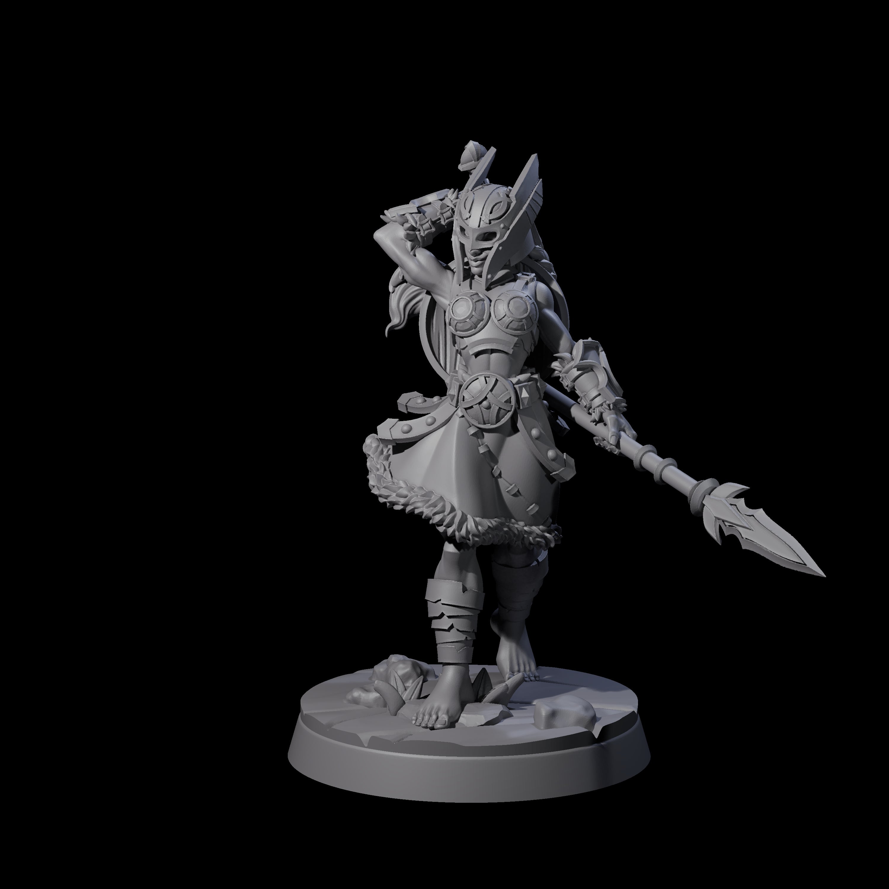 Divine Valkyrie Warrior Miniature for Dungeons and Dragons, Pathfinder or other TTRPGs