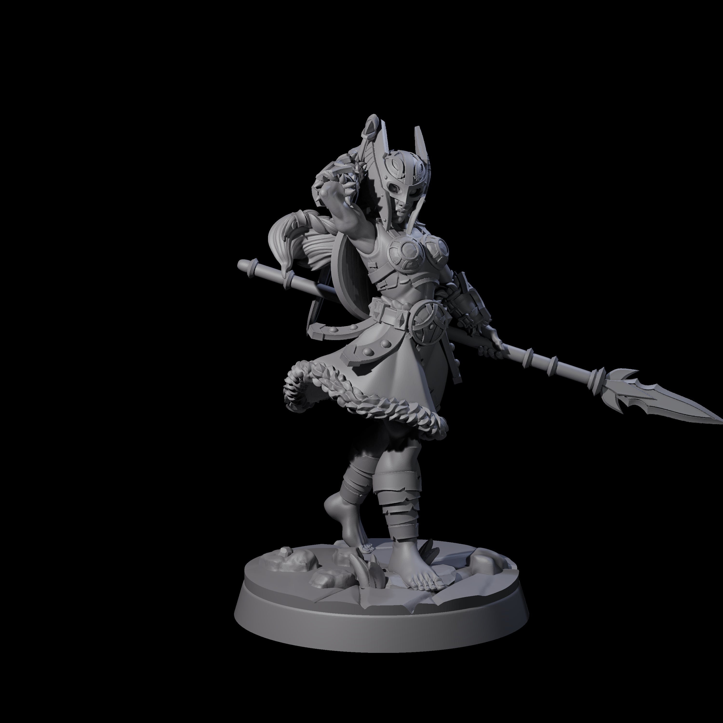 Divine Valkyrie Warrior Miniature for Dungeons and Dragons, Pathfinder or other TTRPGs