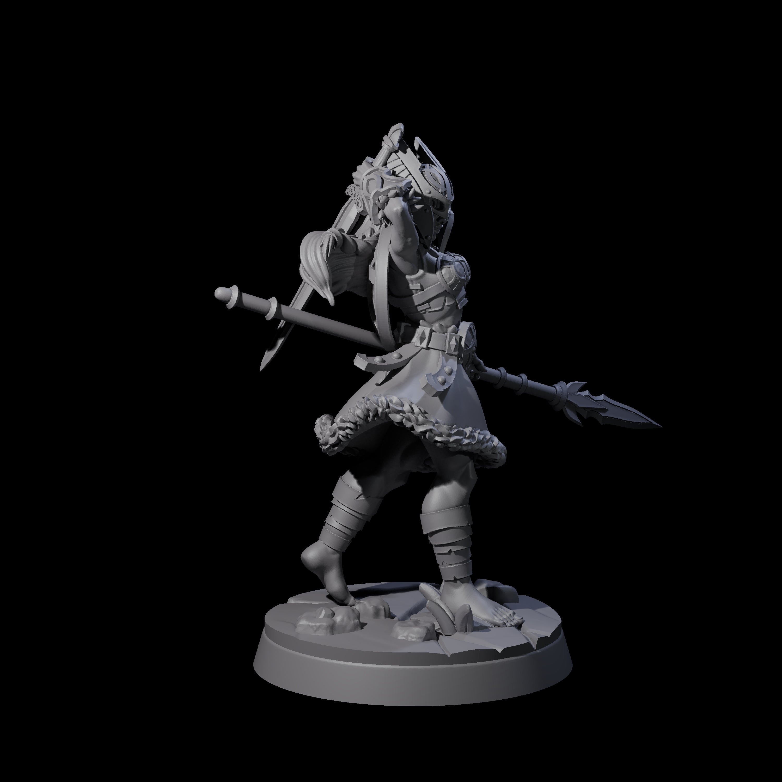 Divine Valkyrie Warrior Miniature for Dungeons and Dragons, Pathfinder or other TTRPGs