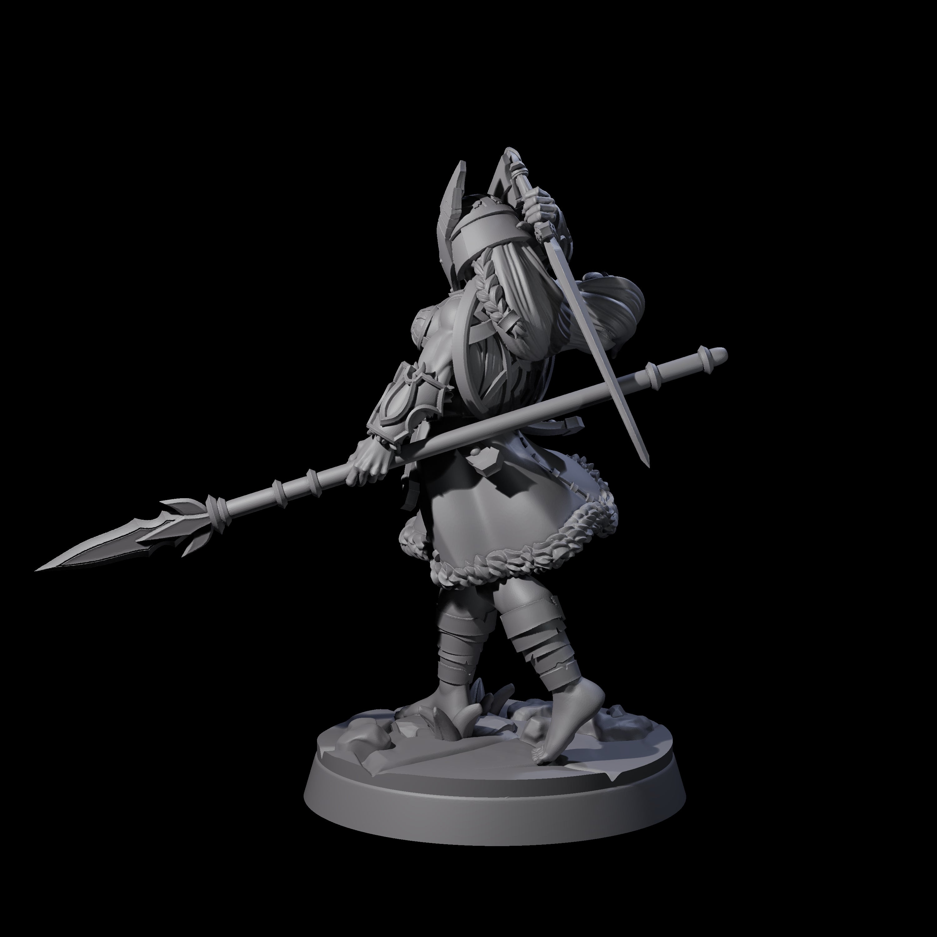 Divine Valkyrie Warrior Miniature for Dungeons and Dragons, Pathfinder or other TTRPGs