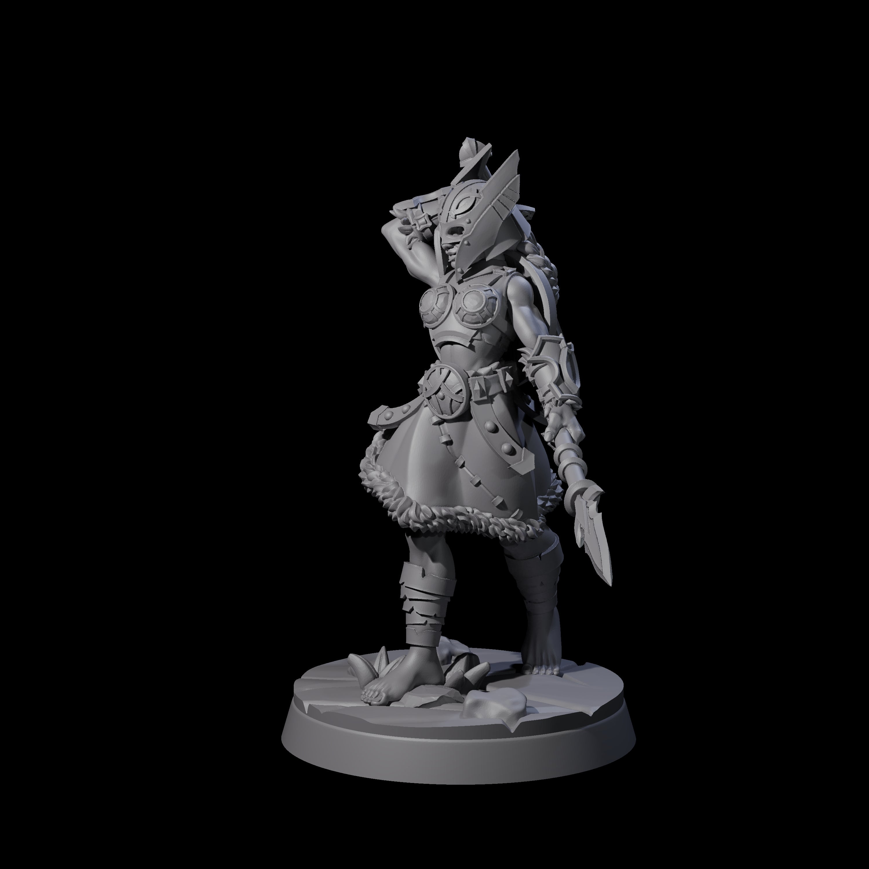 Divine Valkyrie Warrior Miniature for Dungeons and Dragons, Pathfinder or other TTRPGs