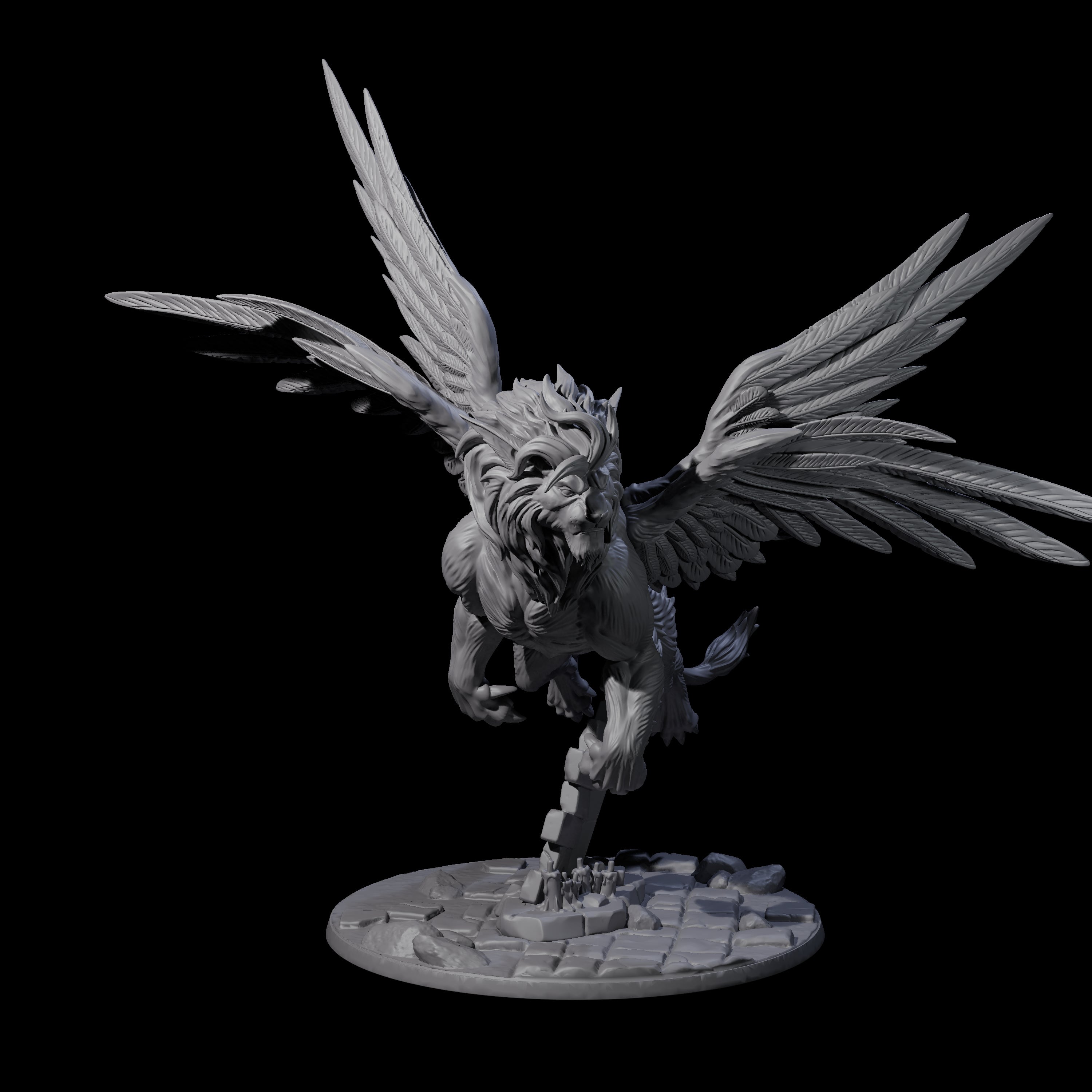 Divine Winged Lion Miniature for Dungeons and Dragons, Pathfinder or other TTRPGs