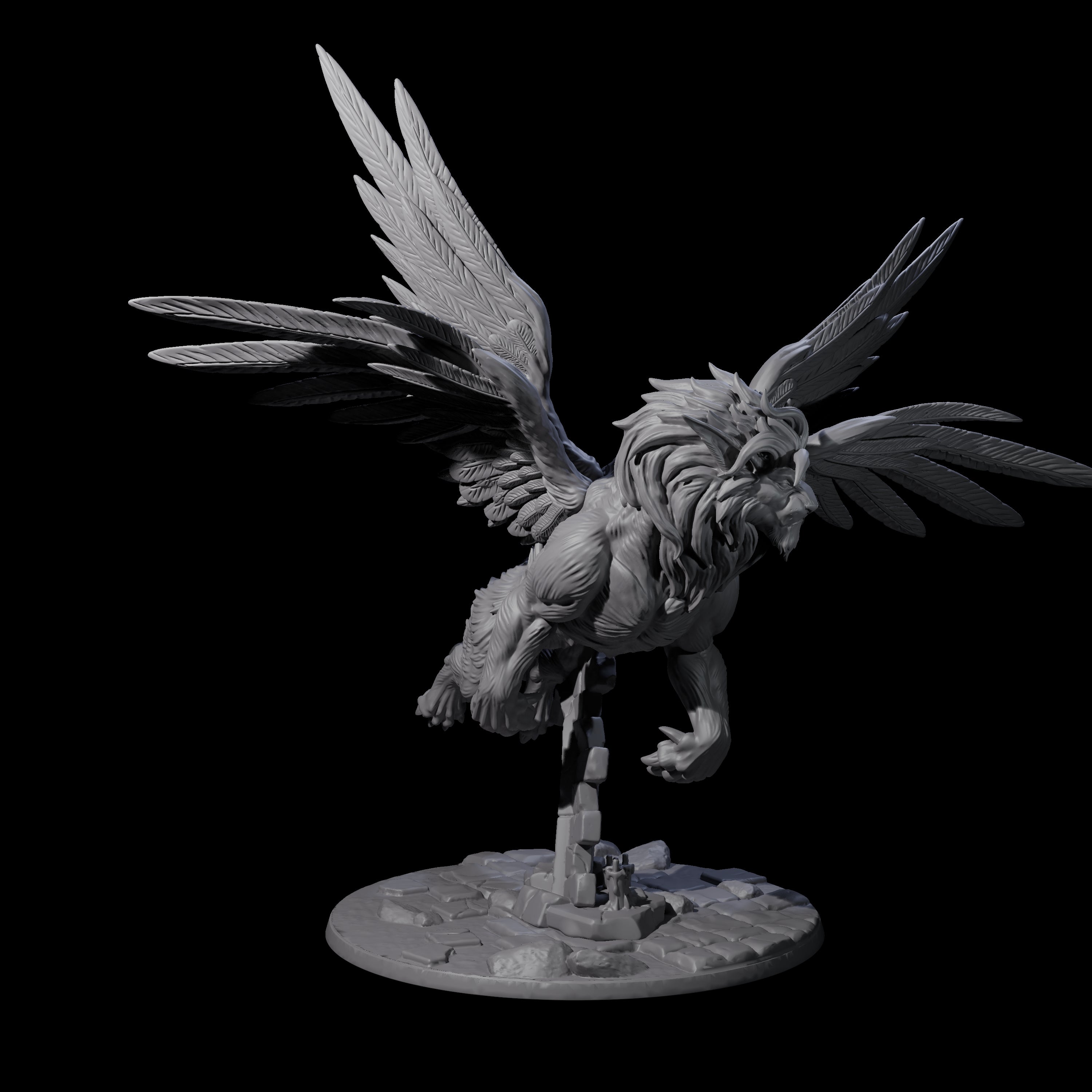 Divine Winged Lion Miniature for Dungeons and Dragons, Pathfinder or other TTRPGs