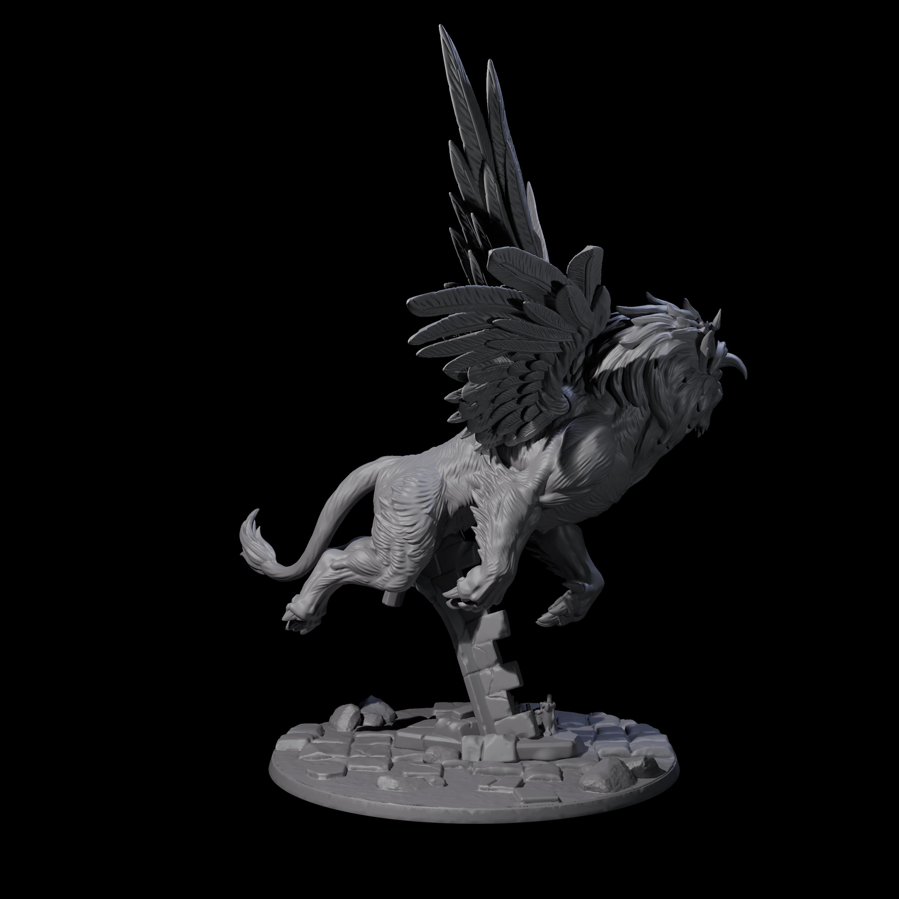 Divine Winged Lion Miniature for Dungeons and Dragons, Pathfinder or other TTRPGs