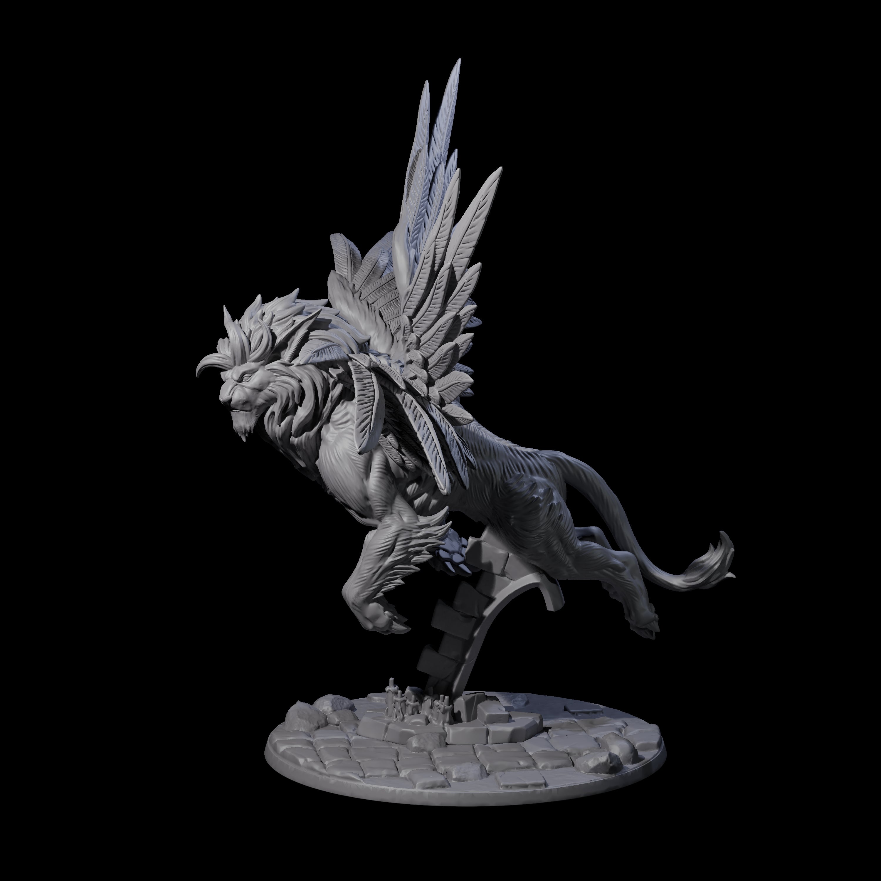 Divine Winged Lion Miniature for Dungeons and Dragons, Pathfinder or other TTRPGs