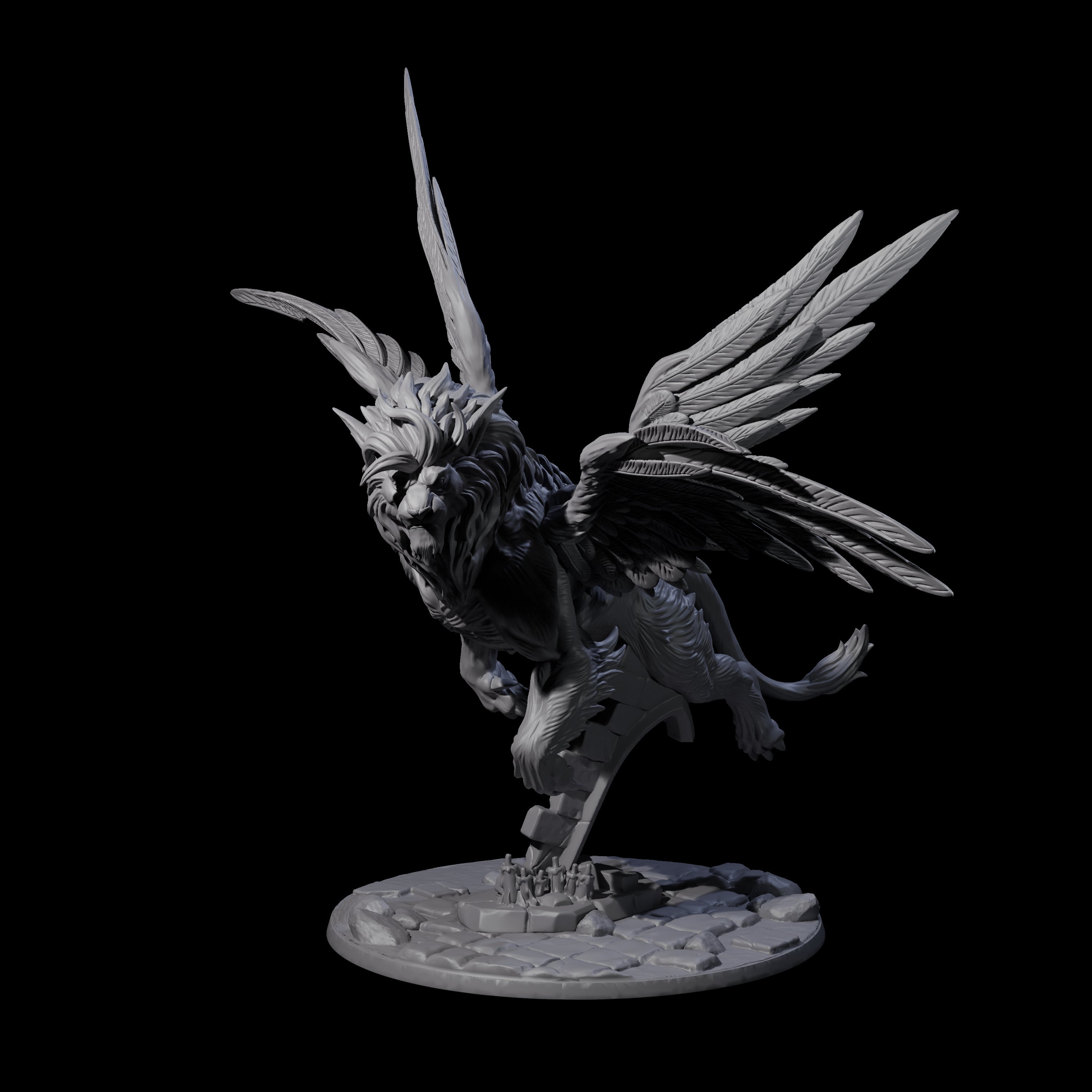 Divine Winged Lion Miniature for Dungeons and Dragons, Pathfinder or other TTRPGs