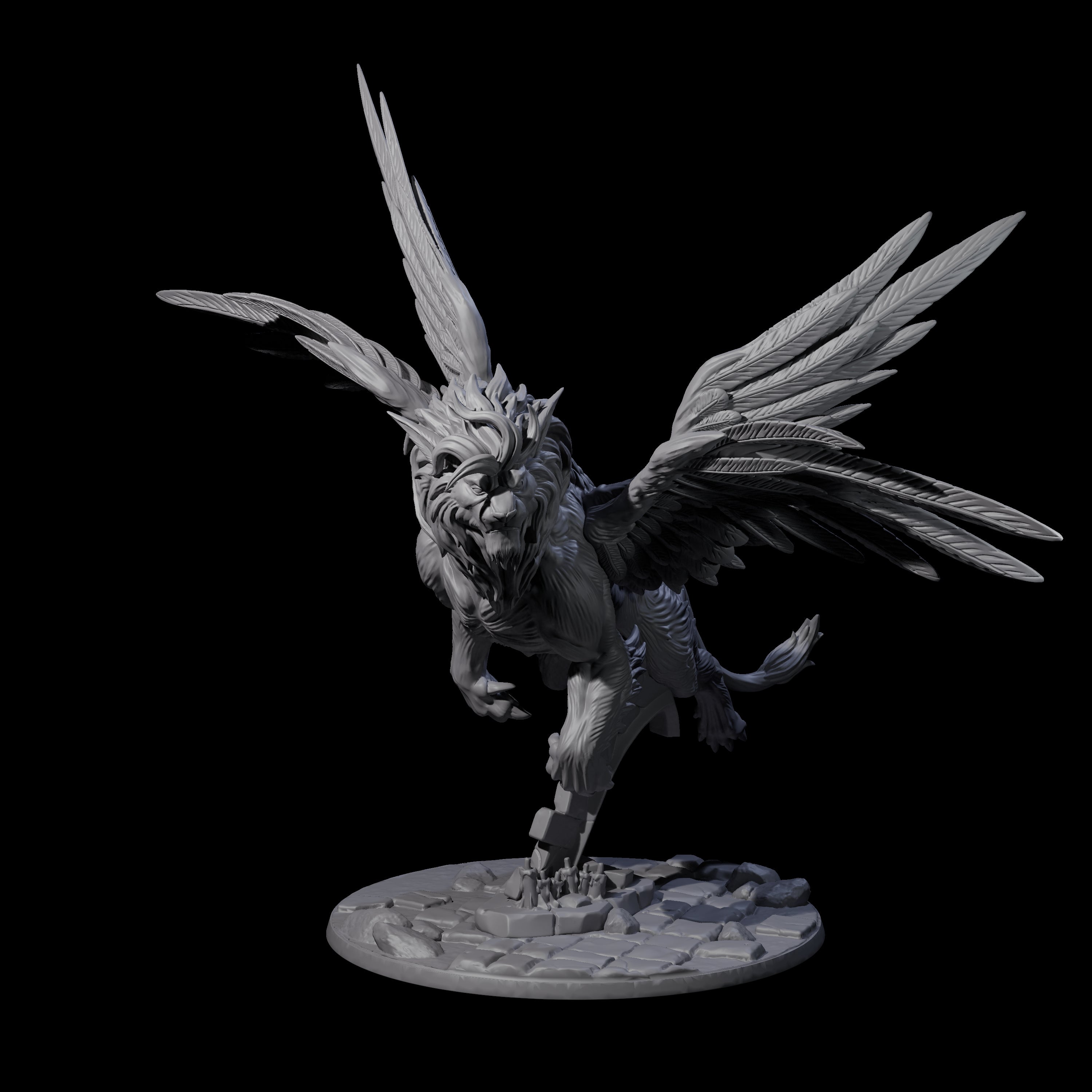 Divine Winged Lion Miniature for Dungeons and Dragons, Pathfinder or other TTRPGs