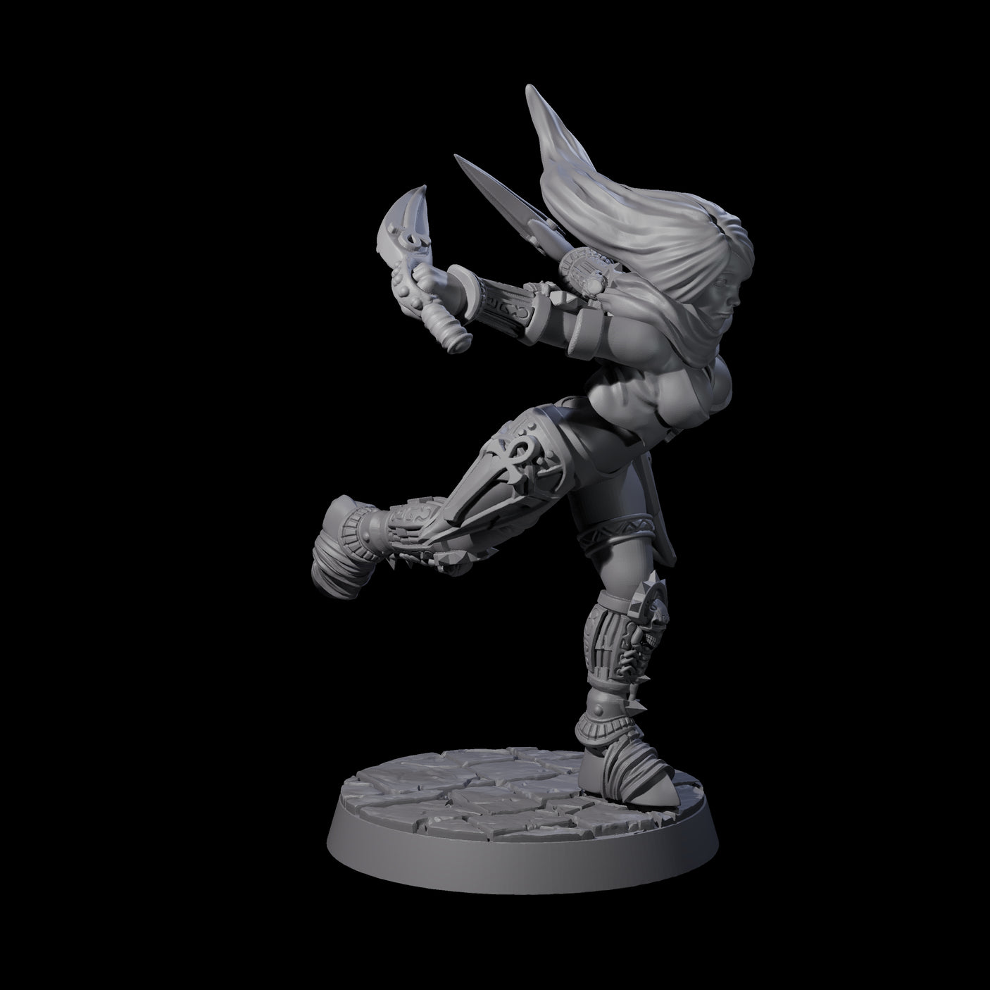 Diving Duel Dagger Rogue Miniature for Dungeons and Dragons, Pathfinder or other TTRPGs