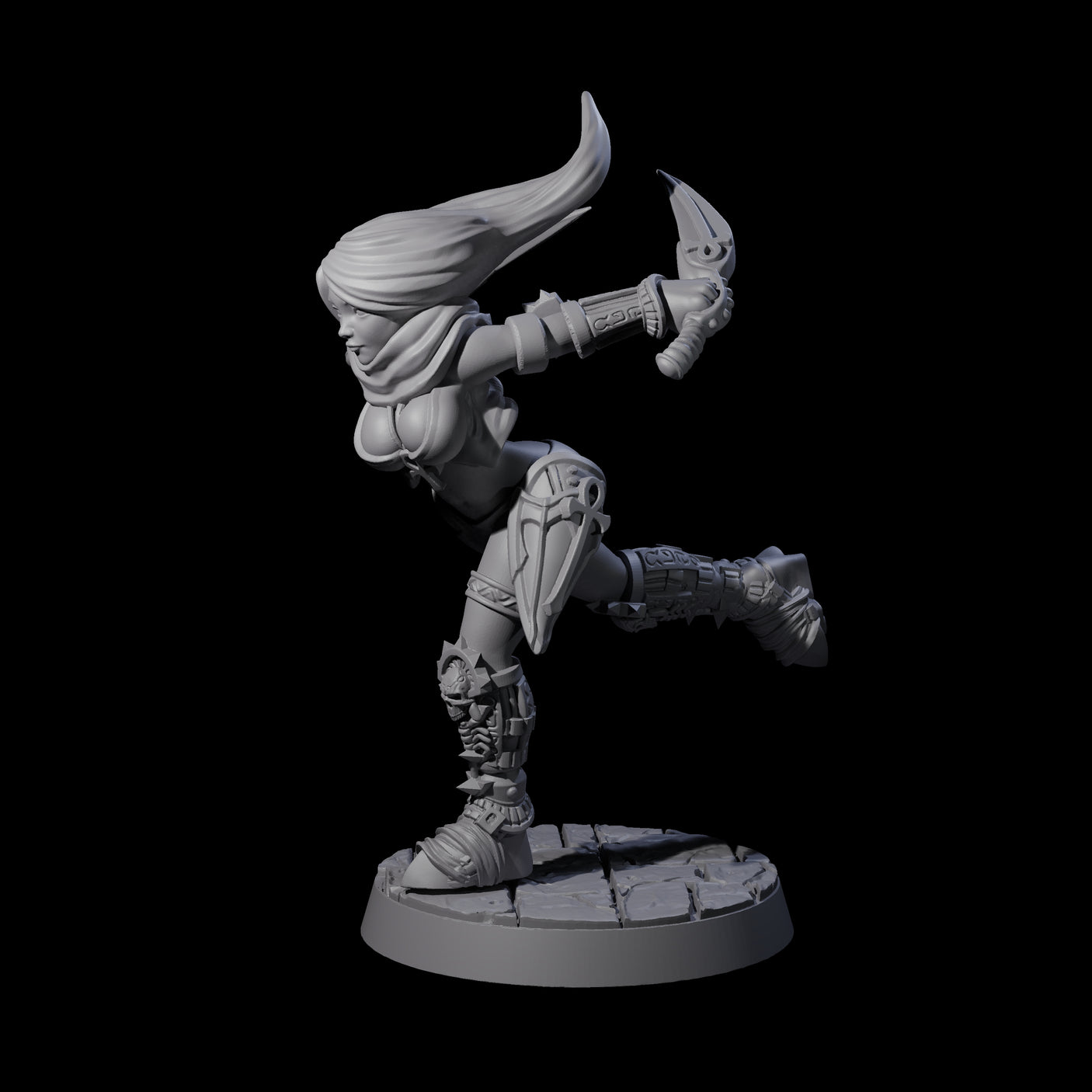 Diving Duel Dagger Rogue Miniature for Dungeons and Dragons, Pathfinder or other TTRPGs