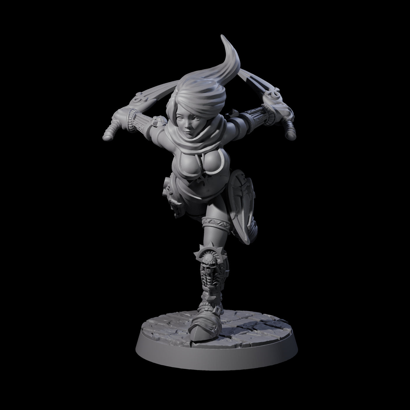 Diving Duel Dagger Rogue Miniature for Dungeons and Dragons, Pathfinder or other TTRPGs