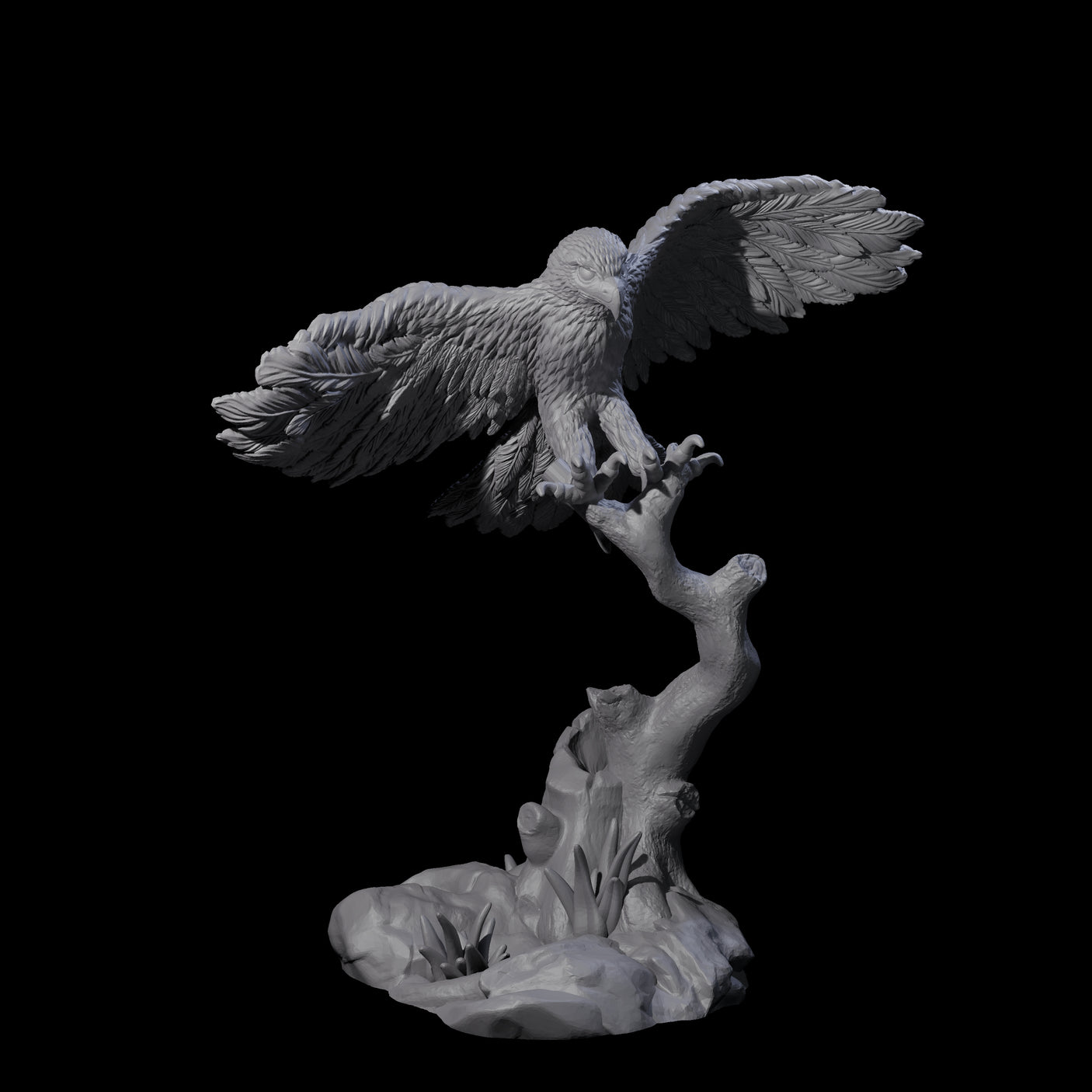 Diving Hawk Miniature for Dungeons and Dragons, Pathfinder or other TTRPGs