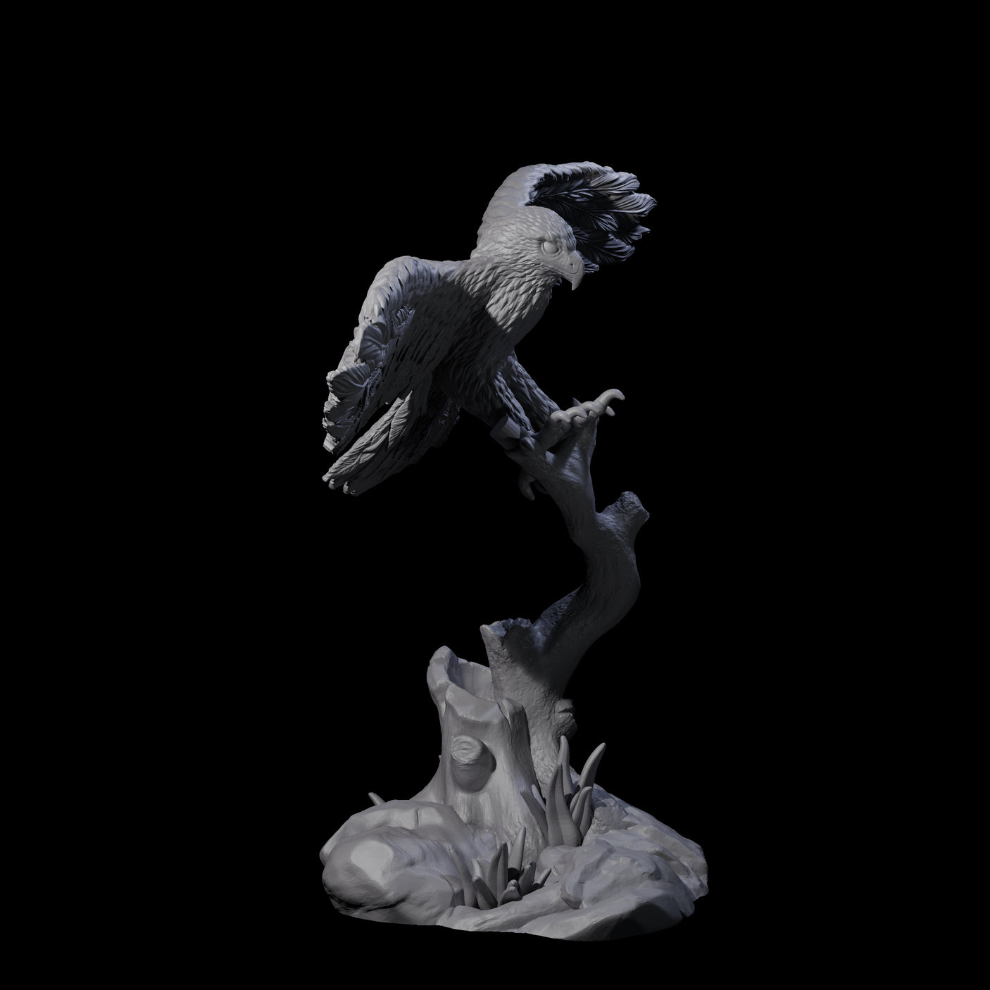 Diving Hawk Miniature for Dungeons and Dragons, Pathfinder or other TTRPGs
