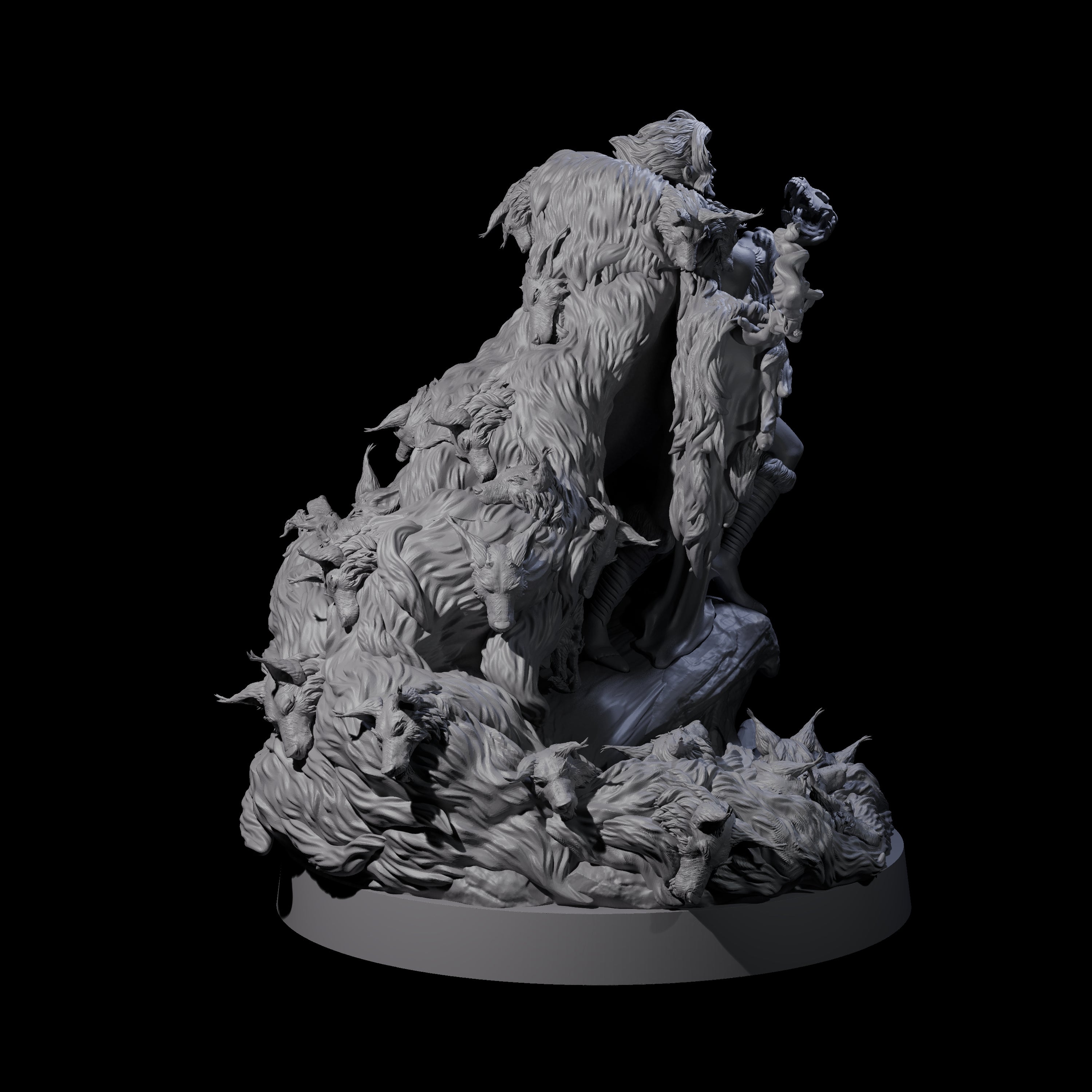 Dog Mad Countess Miniature for Dungeons and Dragons, Pathfinder or other TTRPGs