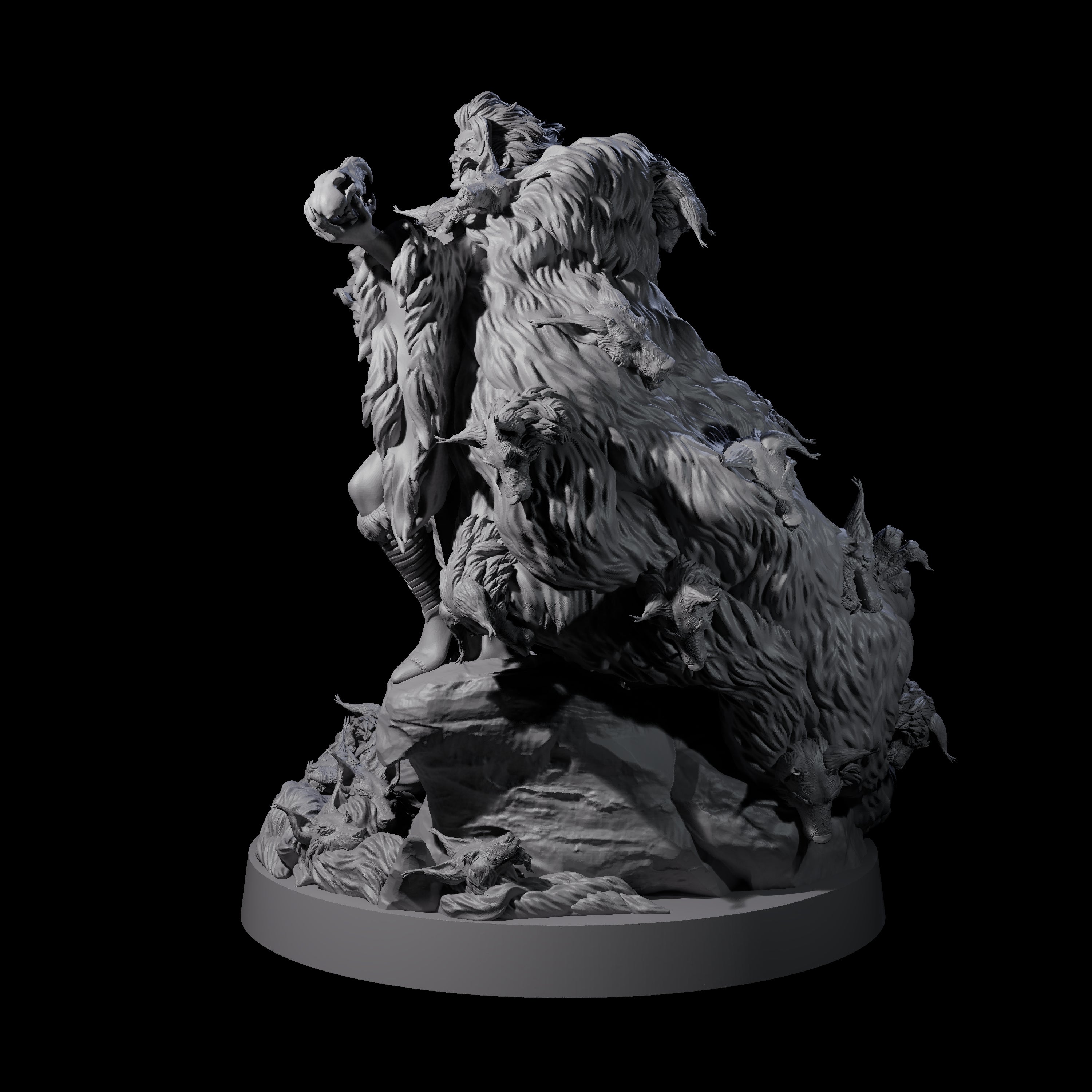 Dog Mad Countess Miniature for Dungeons and Dragons, Pathfinder or other TTRPGs