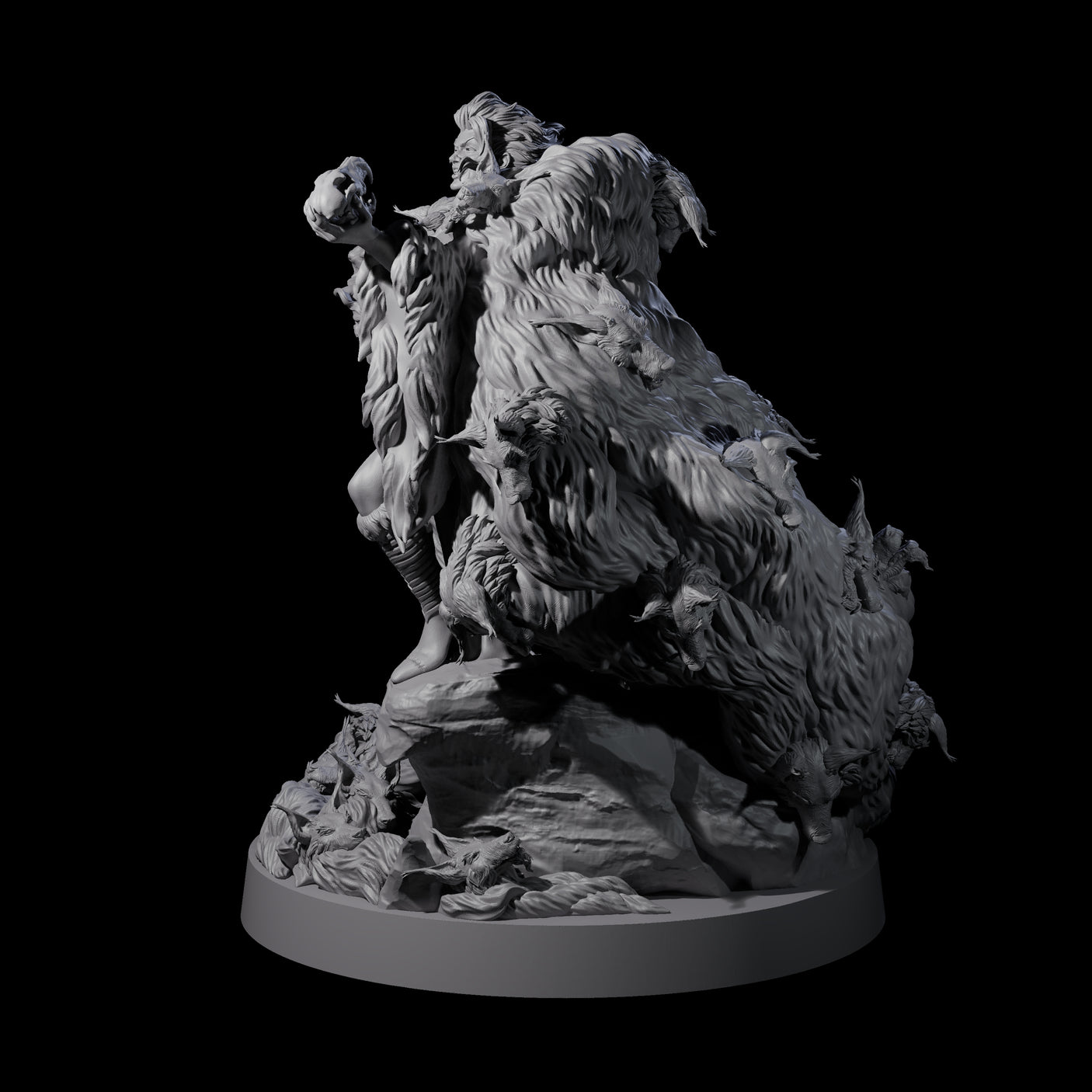 Dog Mad Countess Miniature for Dungeons and Dragons, Pathfinder or other TTRPGs