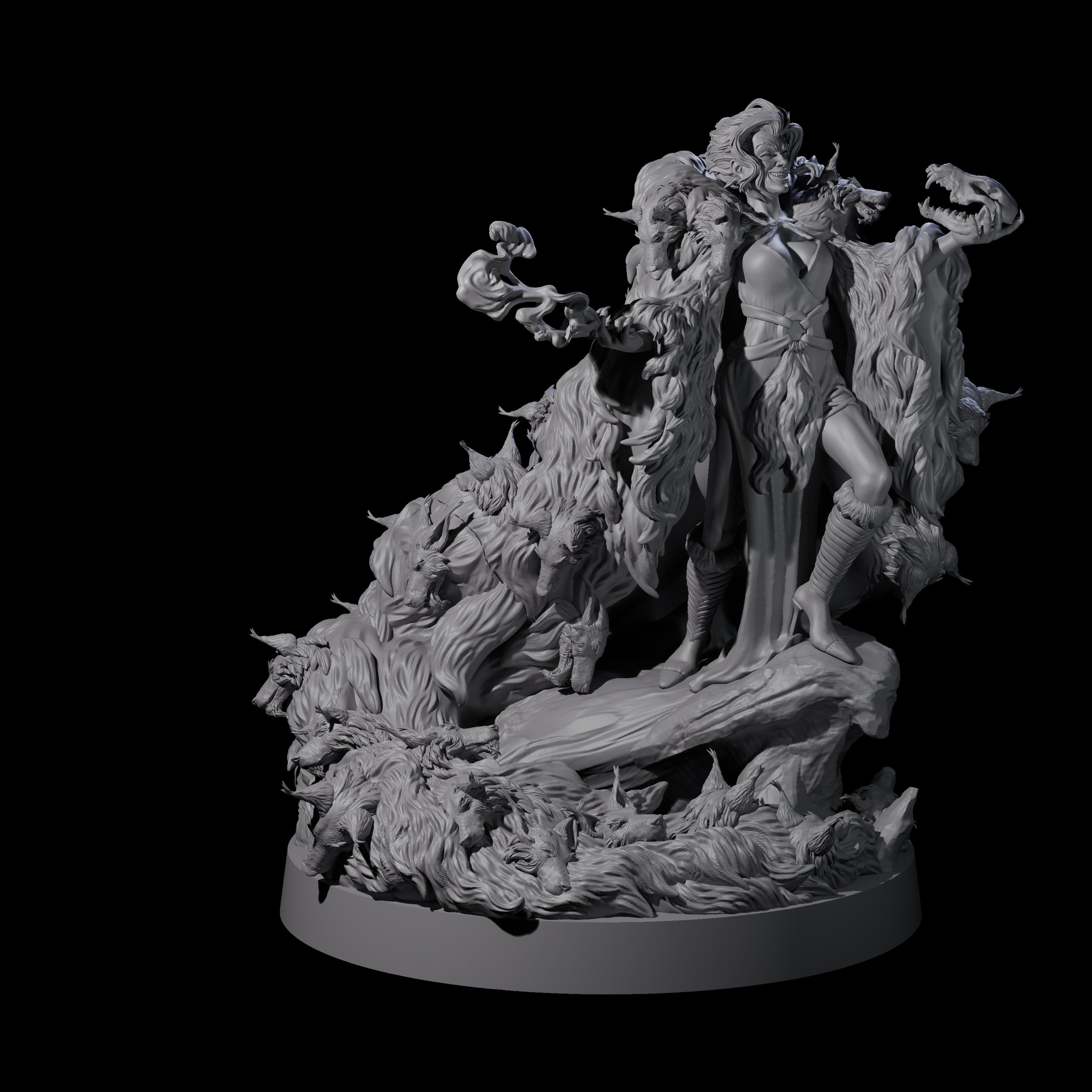 Dog Mad Countess Miniature for Dungeons and Dragons, Pathfinder or other TTRPGs