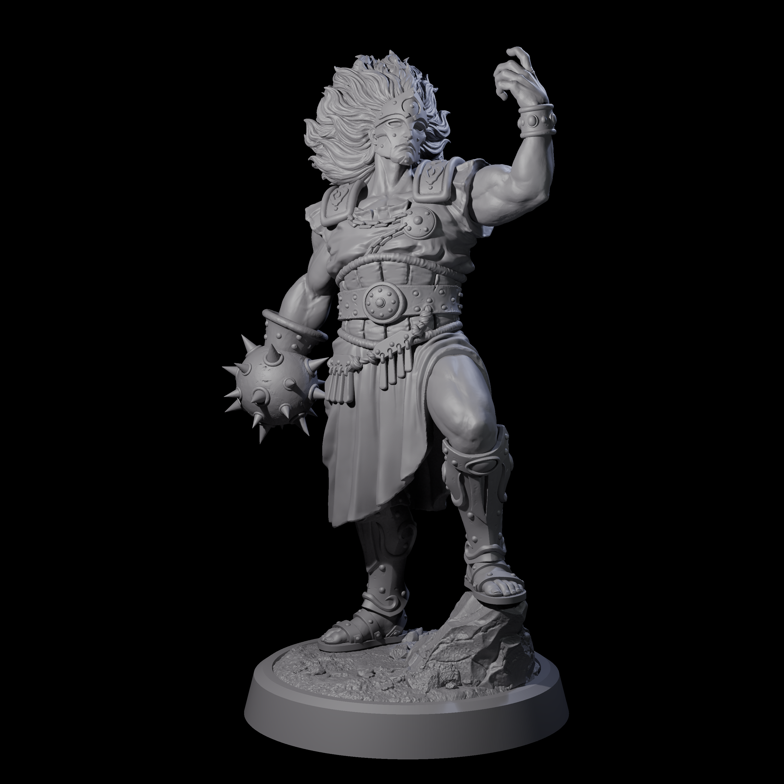 Dominating Gladiator Champion Miniature for Dungeons and Dragons, Pathfinder or other TTRPGs