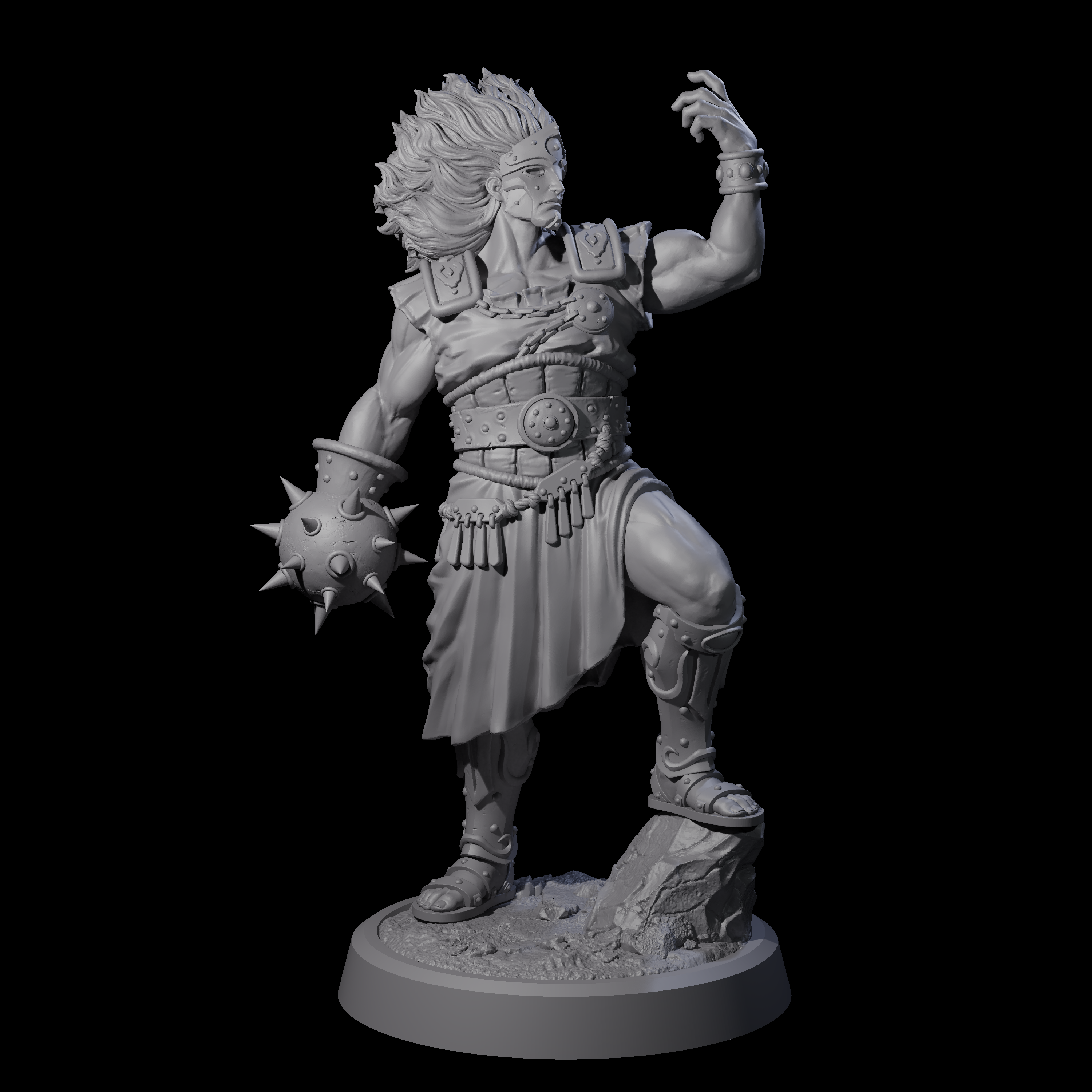Dominating Gladiator Champion Miniature for Dungeons and Dragons, Pathfinder or other TTRPGs
