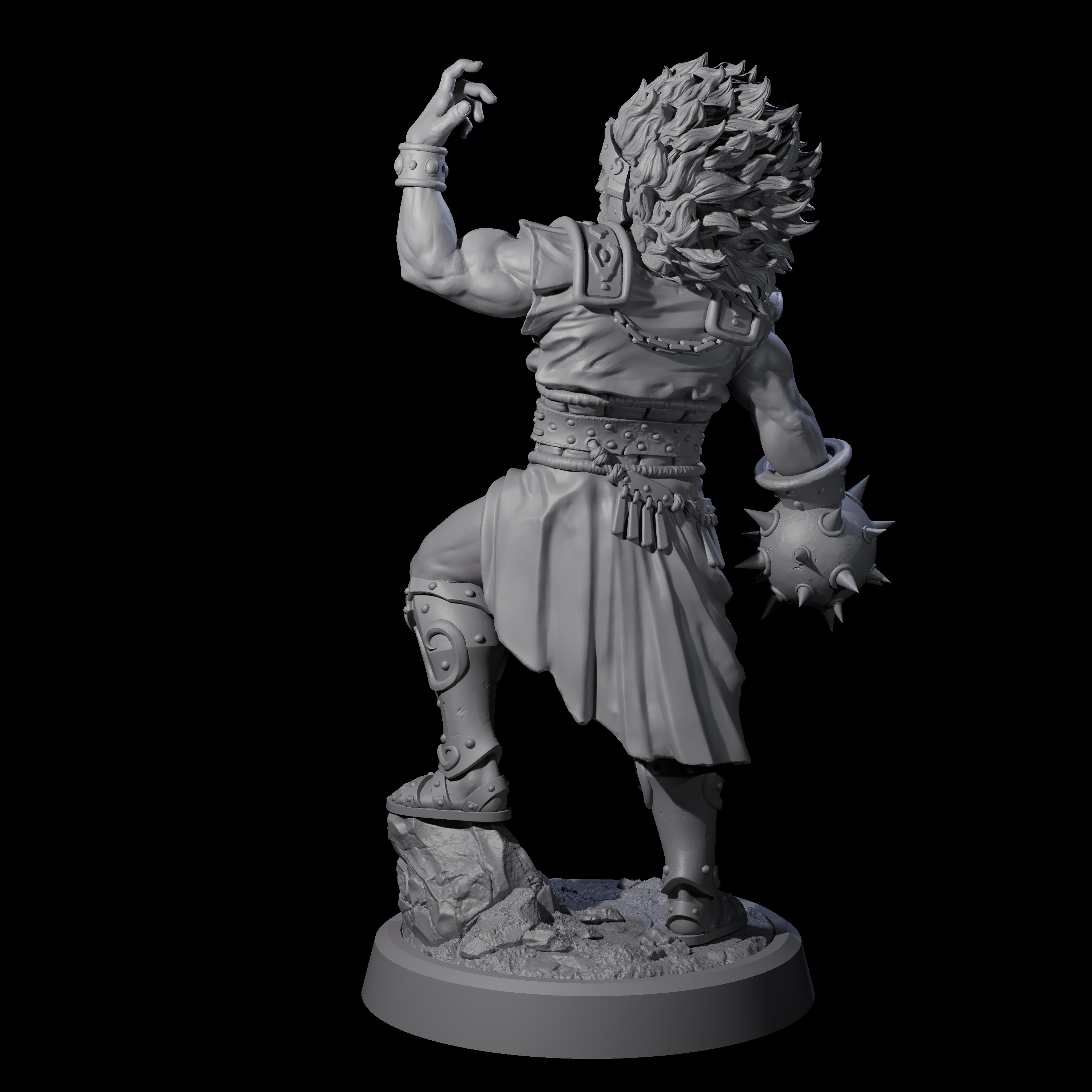 Dominating Gladiator Champion Miniature for Dungeons and Dragons, Pathfinder or other TTRPGs