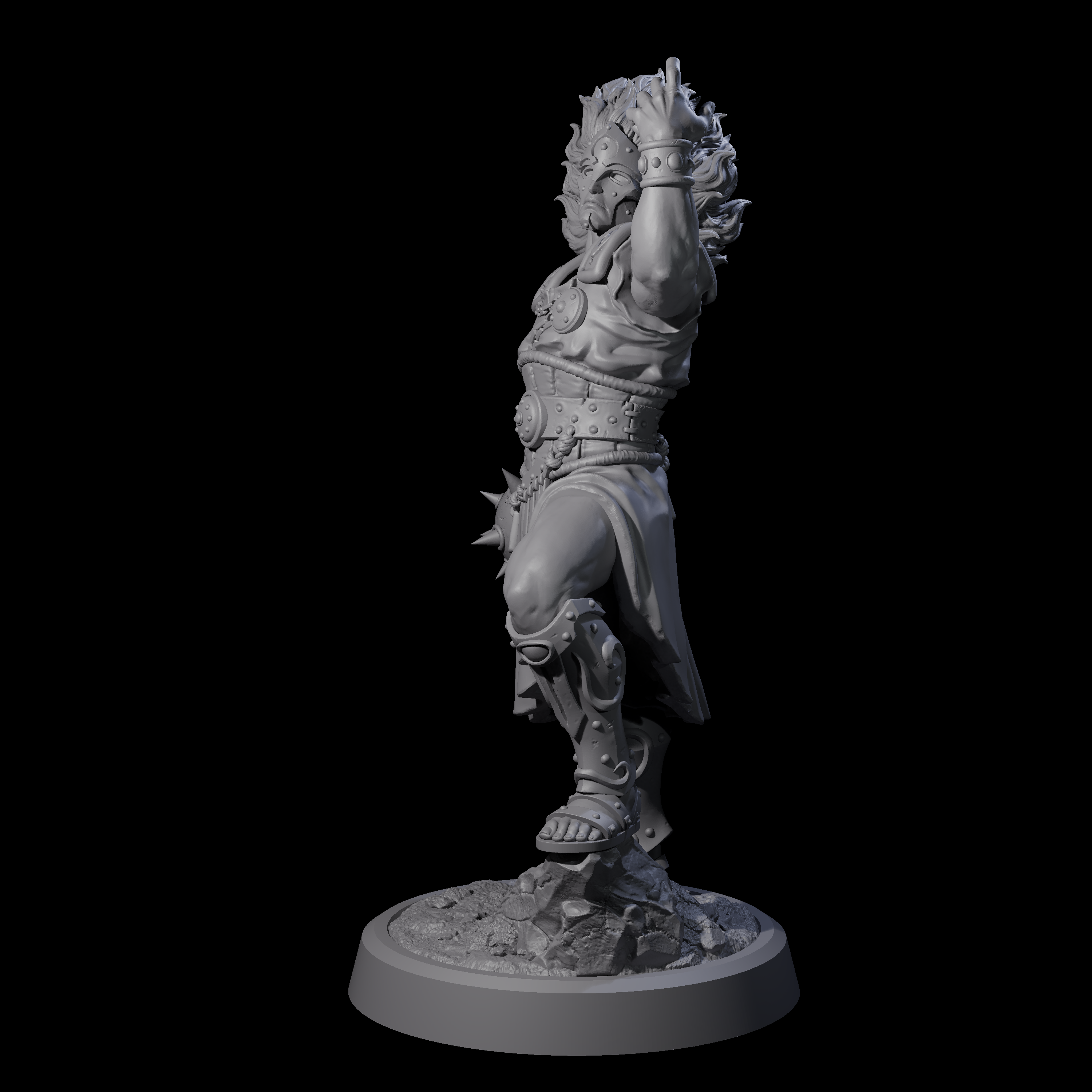 Dominating Gladiator Champion Miniature for Dungeons and Dragons, Pathfinder or other TTRPGs