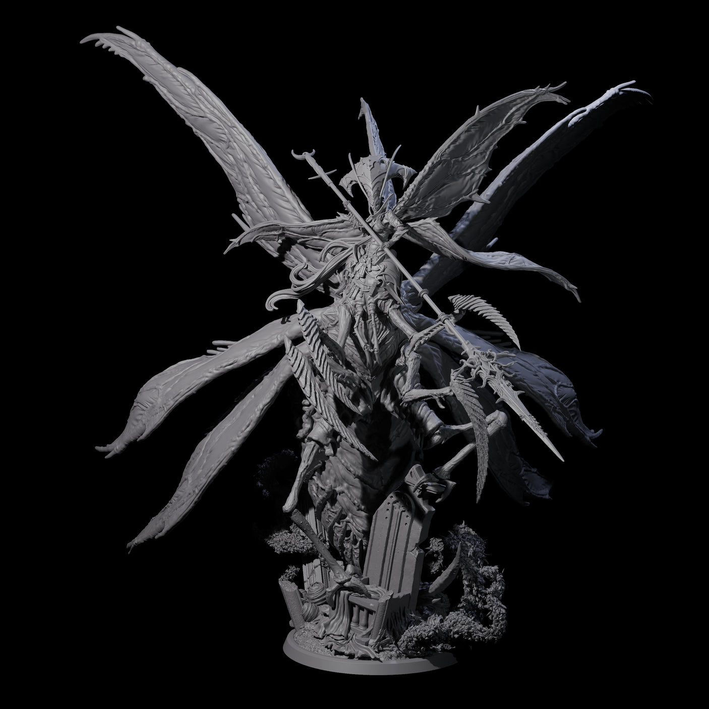 Dominating Hive Queen Miniature for Dungeons and Dragons, Pathfinder or other TTRPGs