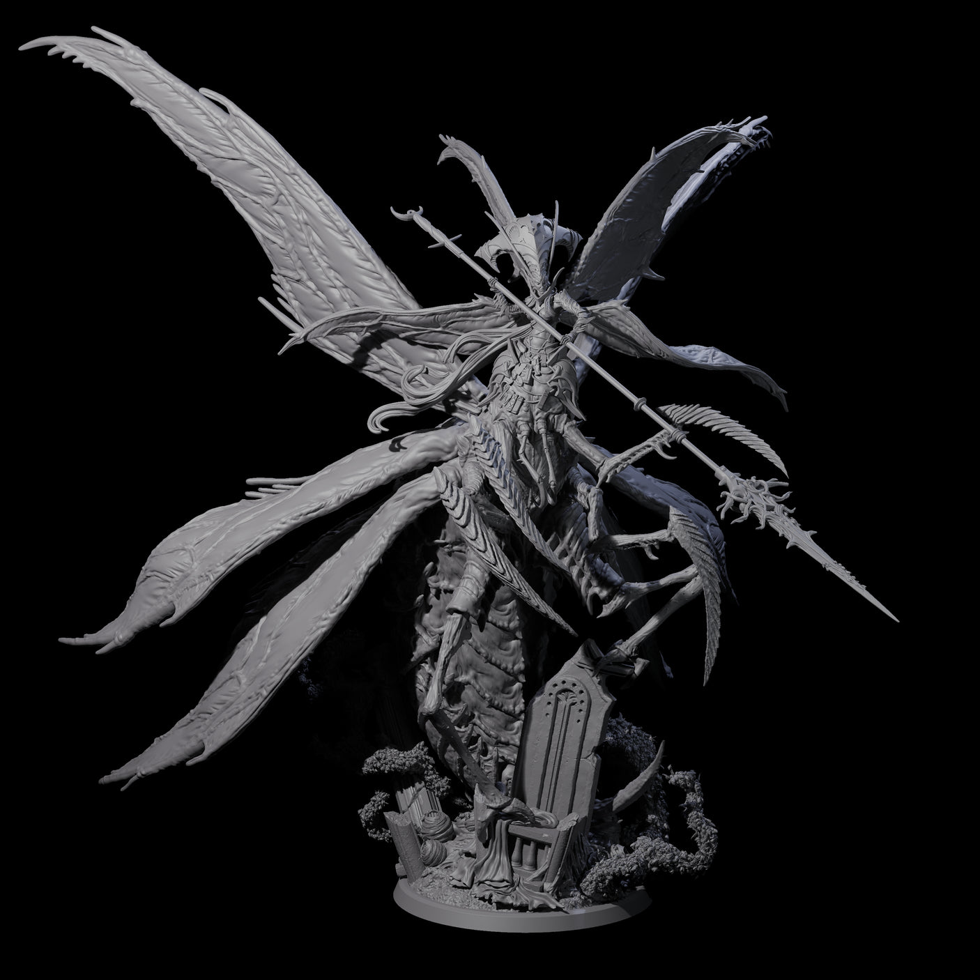 Dominating Hive Queen Miniature for Dungeons and Dragons, Pathfinder or other TTRPGs