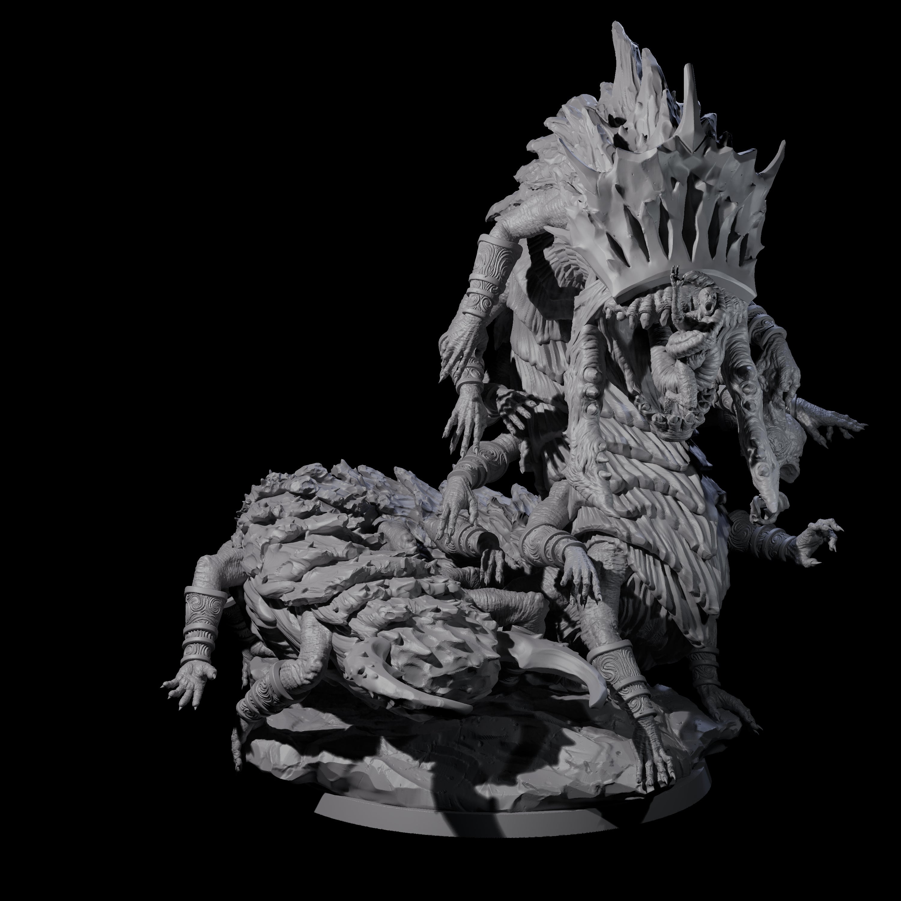 Domineering Spawn of Rovagug Miniature for Dungeons and Dragons, Pathfinder or other TTRPGs