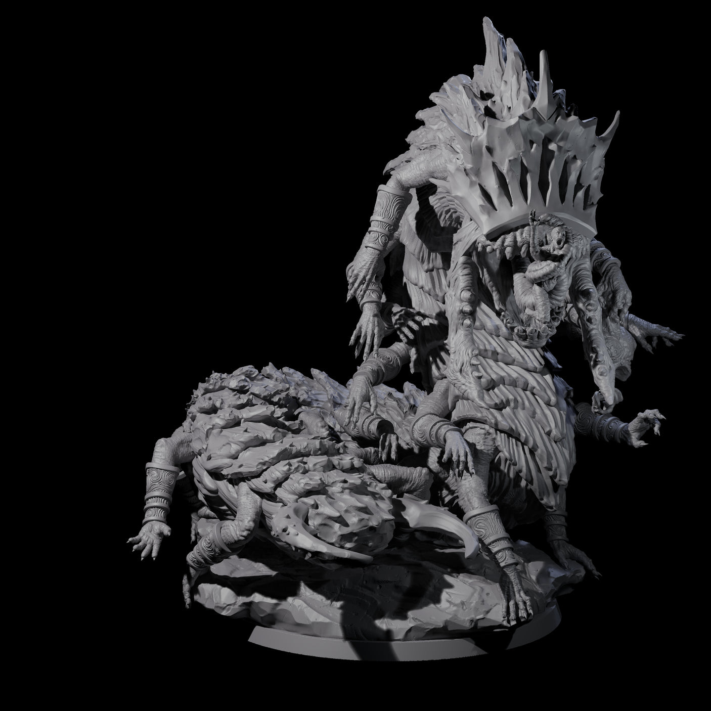 Domineering Spawn of Rovagug Miniature for Dungeons and Dragons, Pathfinder or other TTRPGs