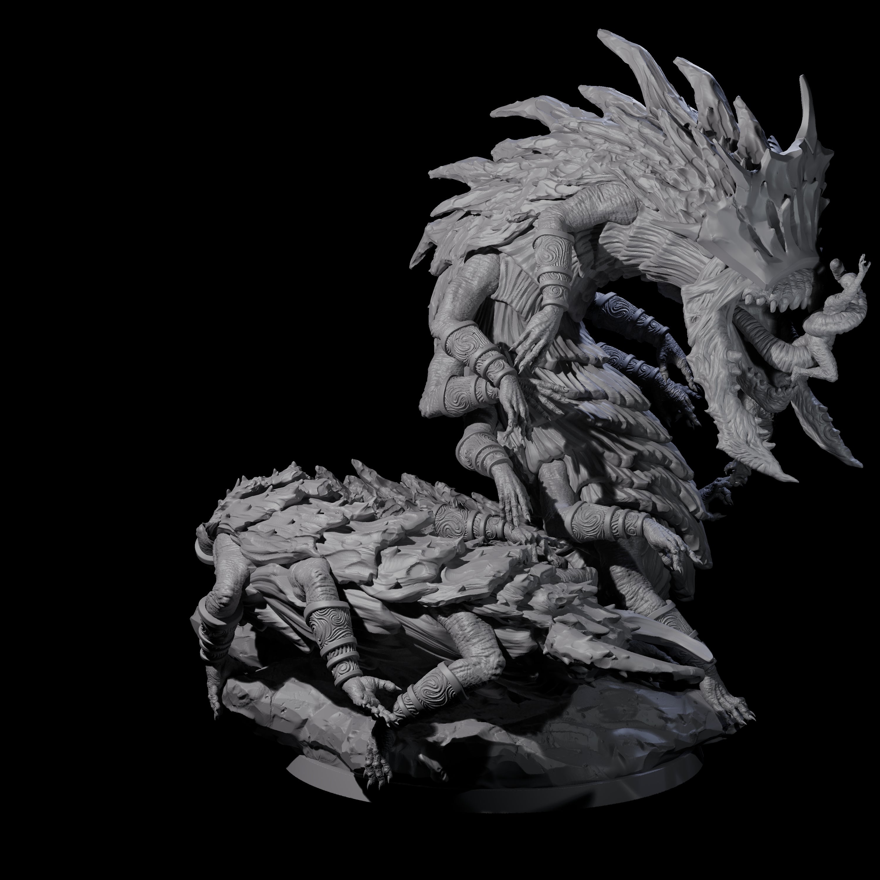 Domineering Spawn of Rovagug Miniature for Dungeons and Dragons, Pathfinder or other TTRPGs