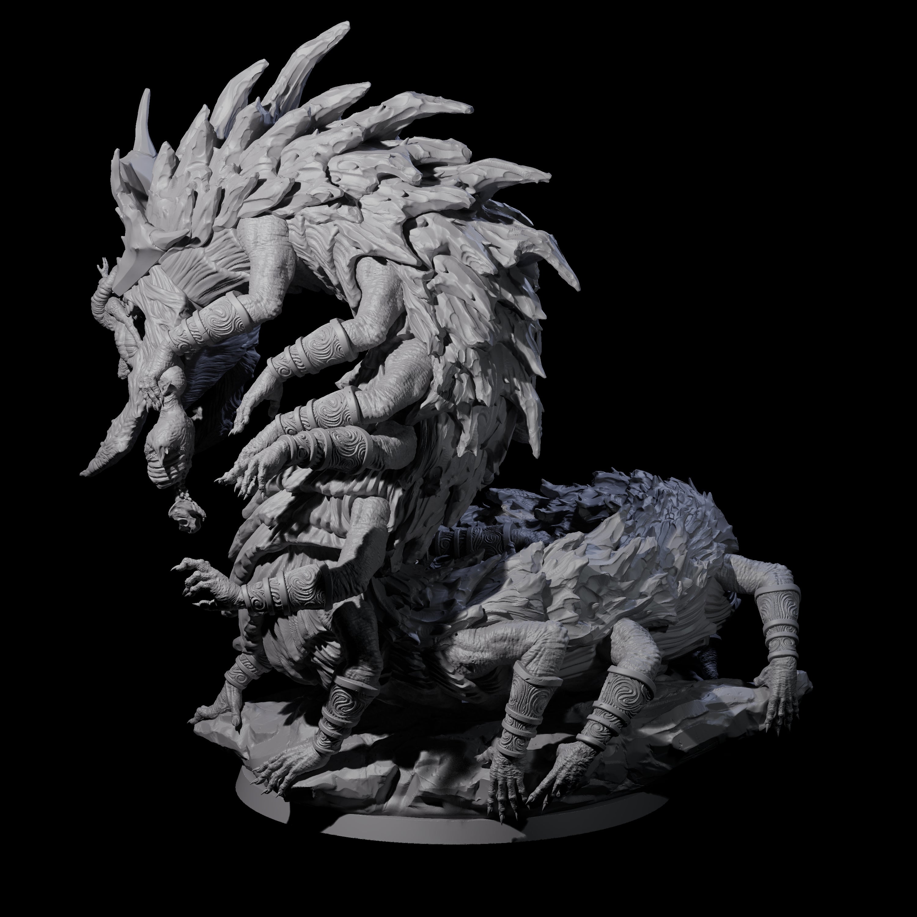 Domineering Spawn of Rovagug Miniature for Dungeons and Dragons, Pathfinder or other TTRPGs