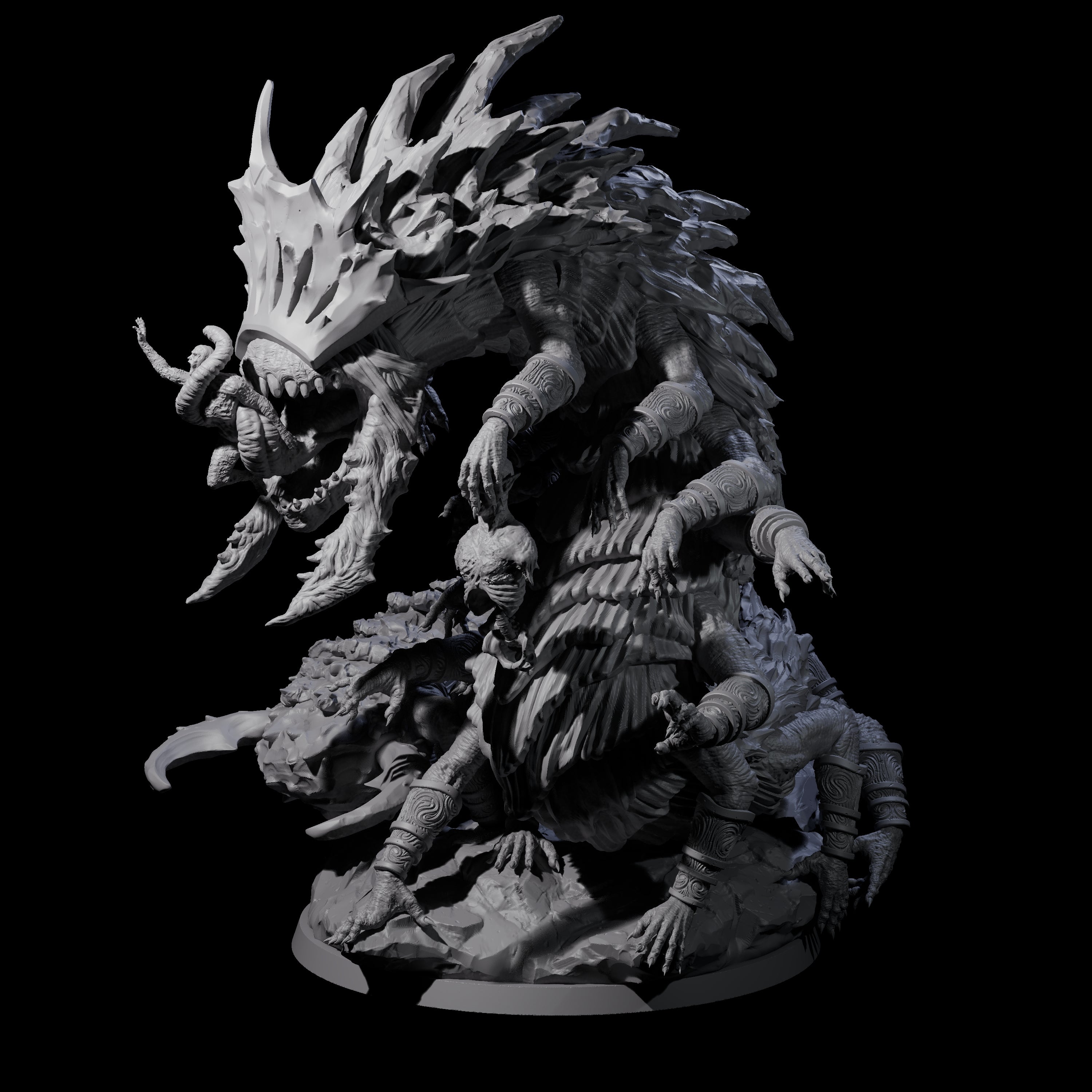 Domineering Spawn of Rovagug Miniature for Dungeons and Dragons, Pathfinder or other TTRPGs