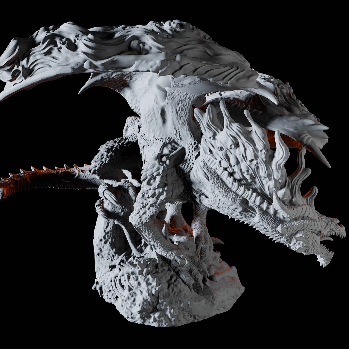 Dracolich Miniature for Dungeons and Dragons, Pathfinder or other TTRPGs