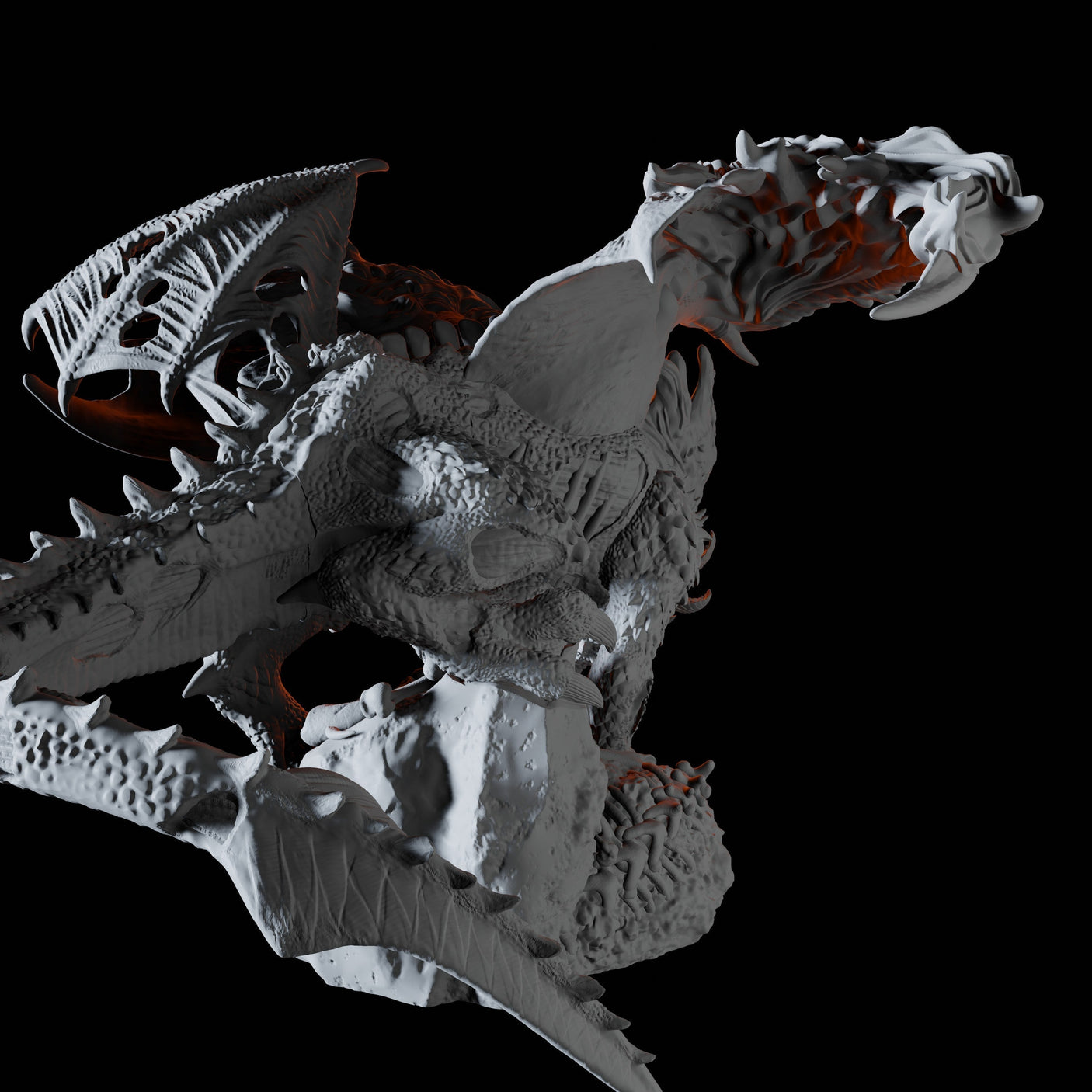 Dracolich Miniature for Dungeons and Dragons, Pathfinder or other TTRPGs