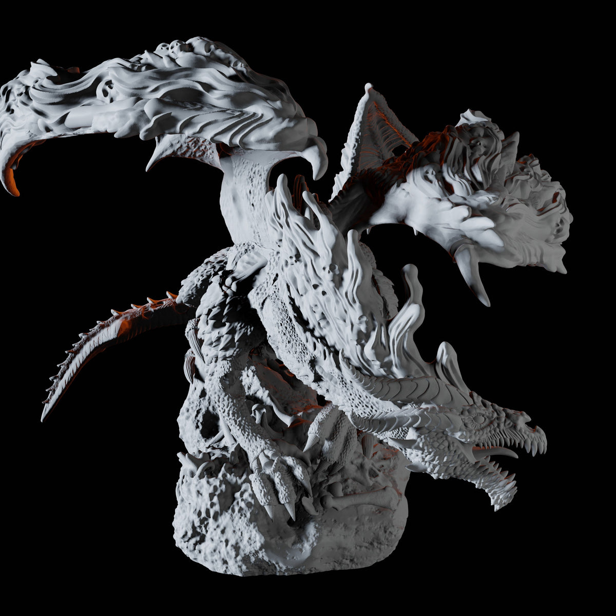 Dracolich Miniature for Dungeons and Dragons, Pathfinder or other TTRPGs