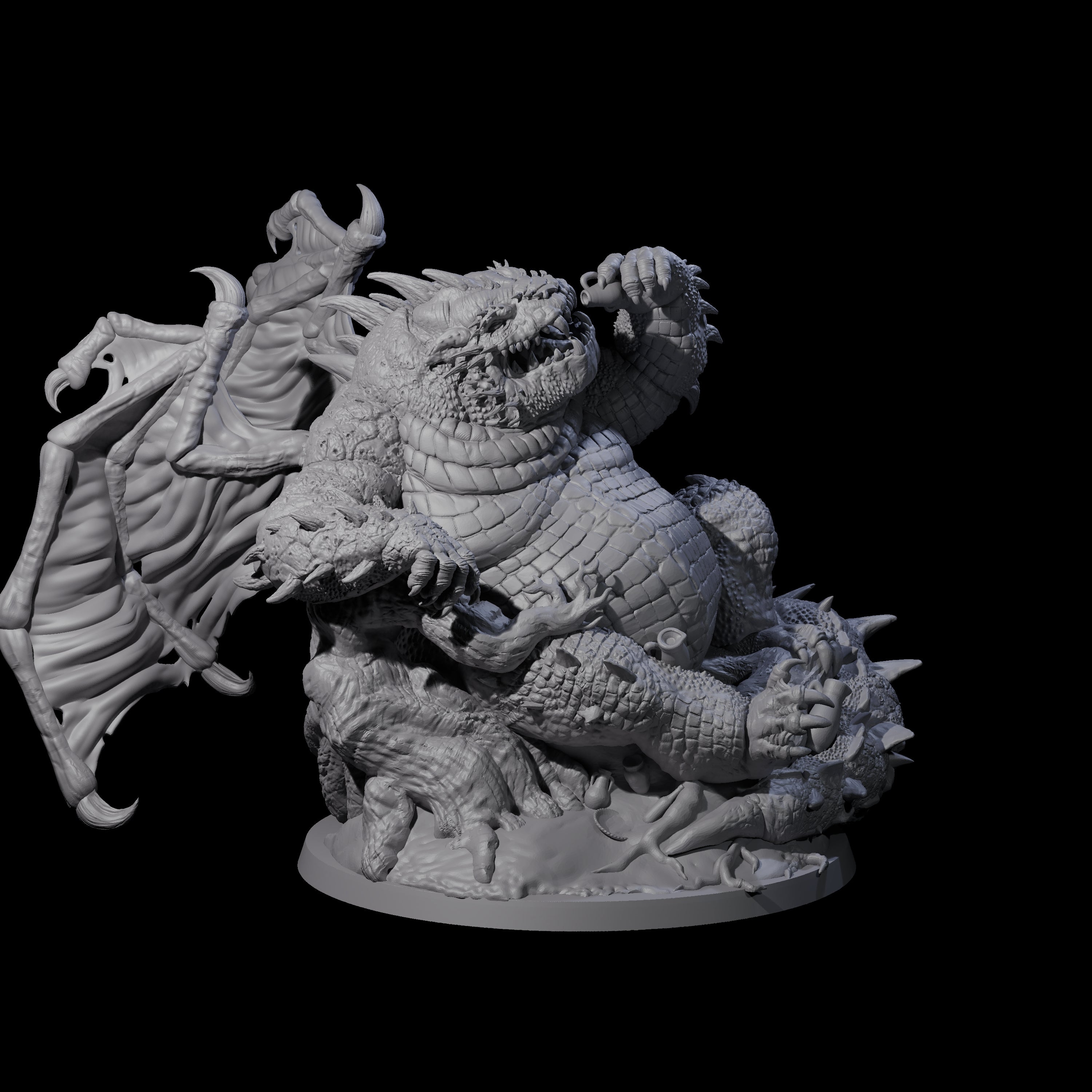 Draconic Demon Lord of Gluttony Miniature for Dungeons and Dragons, Pathfinder or other TTRPGs