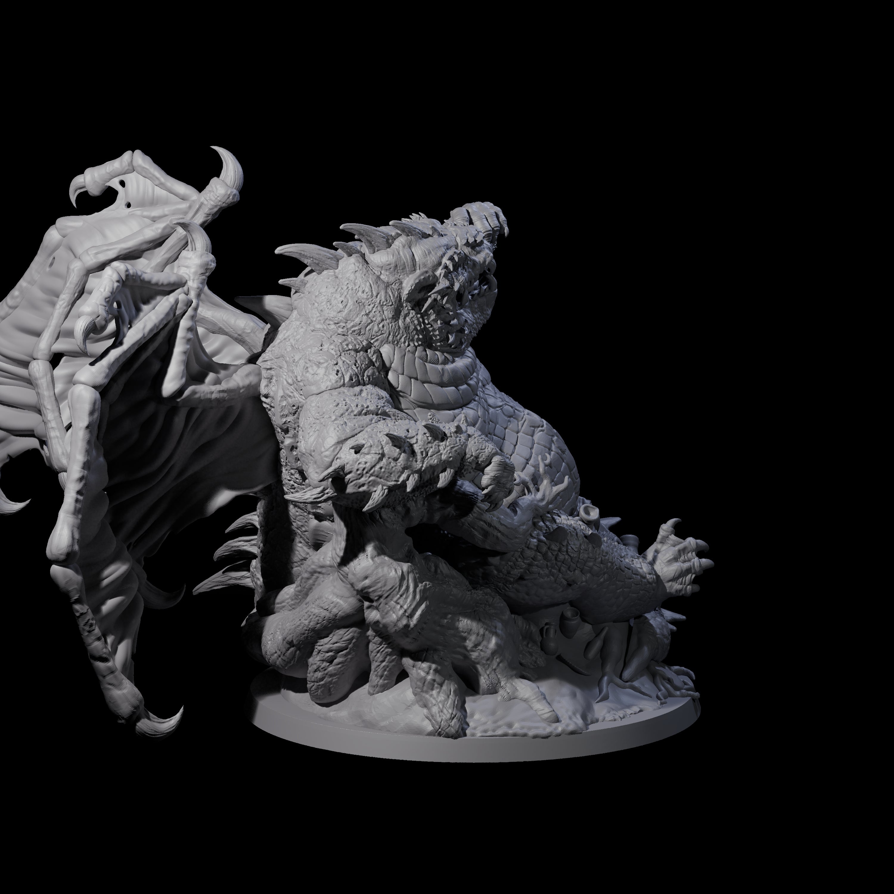 Draconic Demon Lord of Gluttony Miniature for Dungeons and Dragons, Pathfinder or other TTRPGs