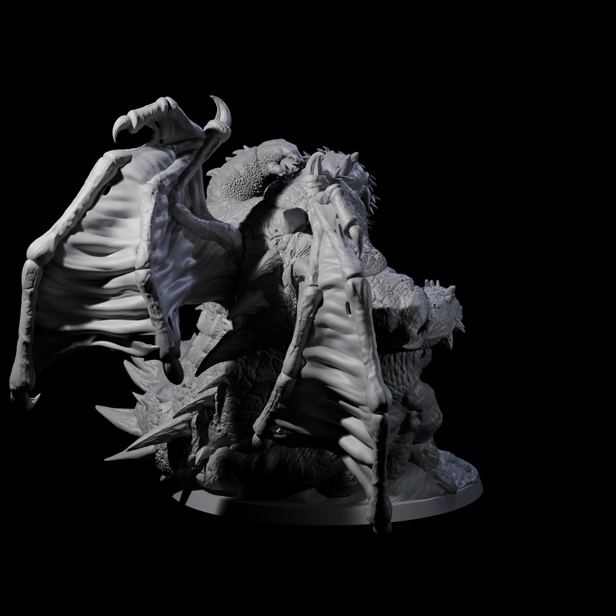 Draconic Demon Lord of Gluttony Miniature for Dungeons and Dragons, Pathfinder or other TTRPGs