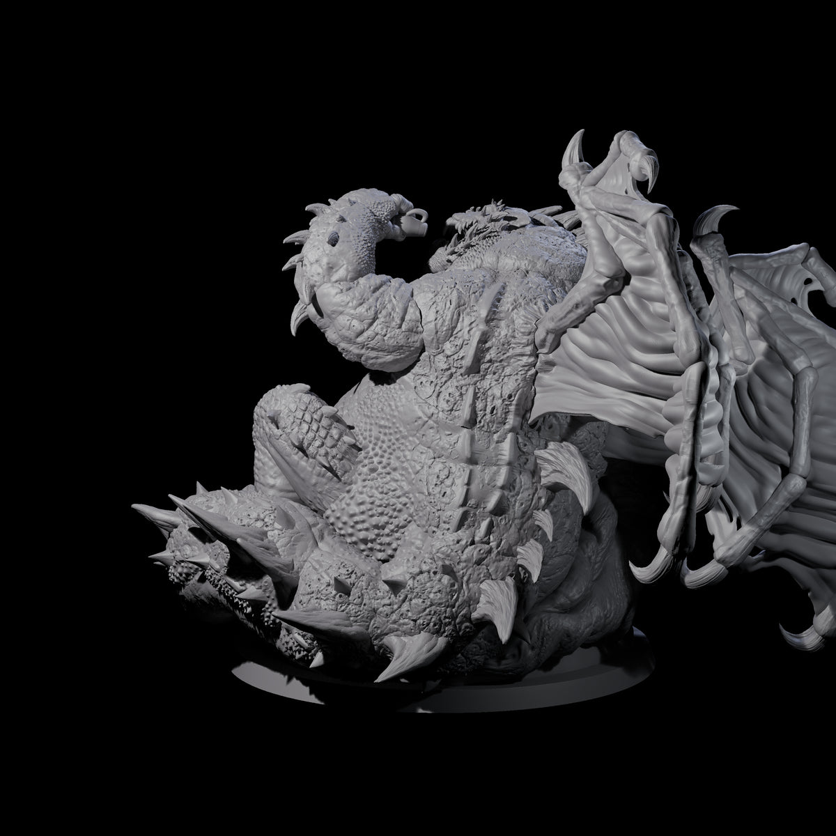 Draconic Demon Lord of Gluttony Miniature for Dungeons and Dragons, Pathfinder or other TTRPGs