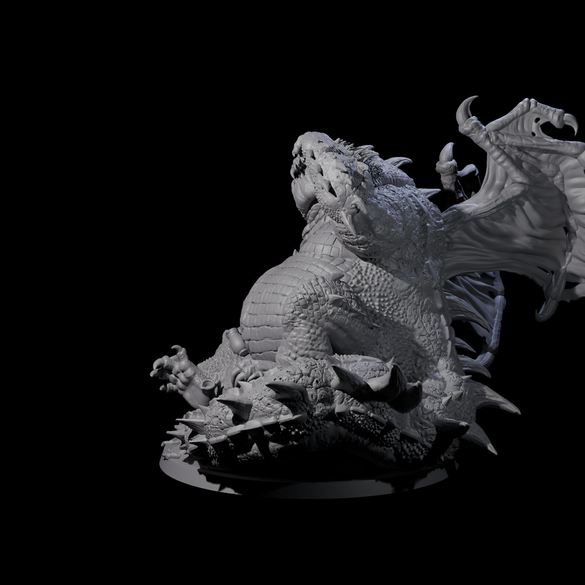 Draconic Demon Lord of Gluttony Miniature for Dungeons and Dragons, Pathfinder or other TTRPGs