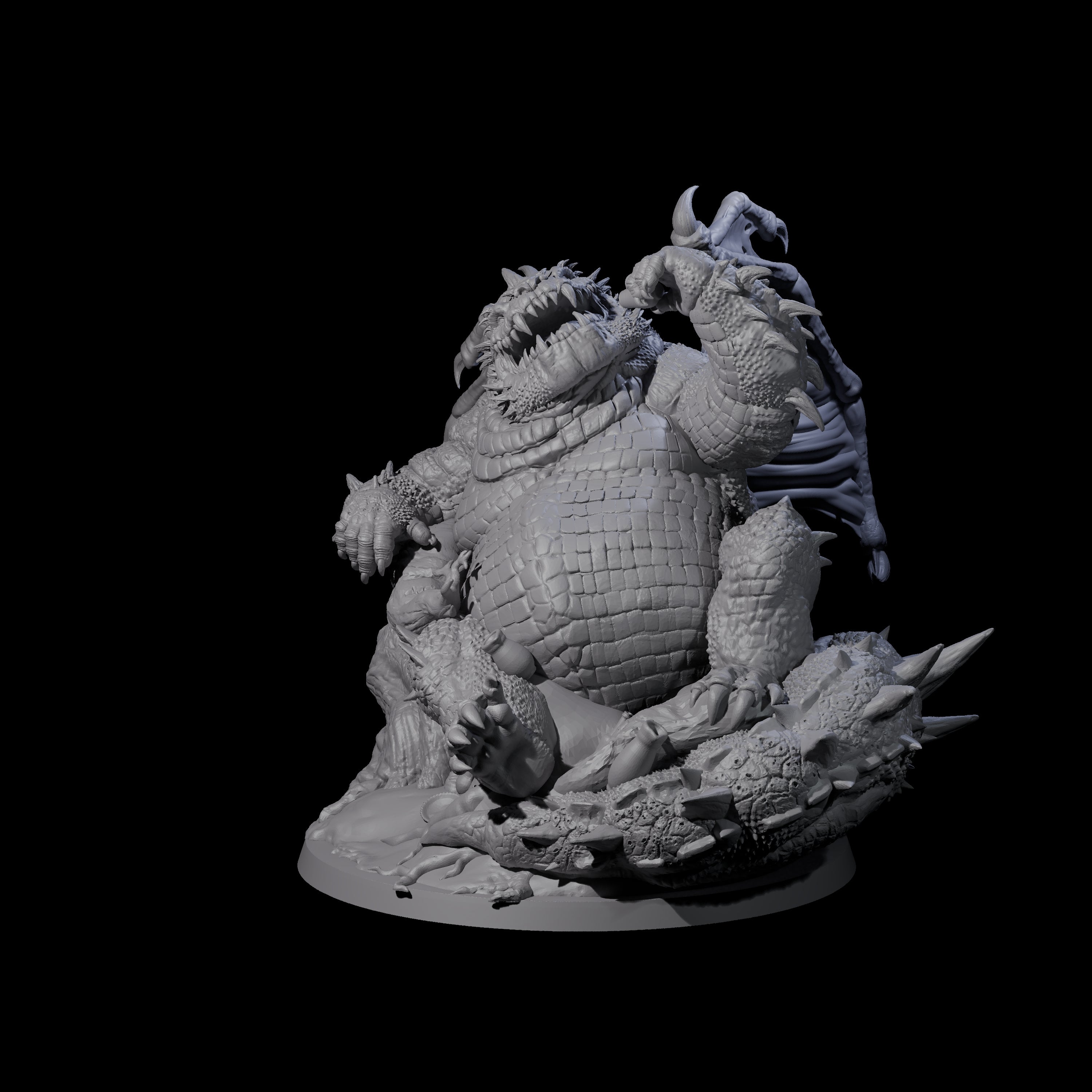 Draconic Demon Lord of Gluttony Miniature for Dungeons and Dragons, Pathfinder or other TTRPGs