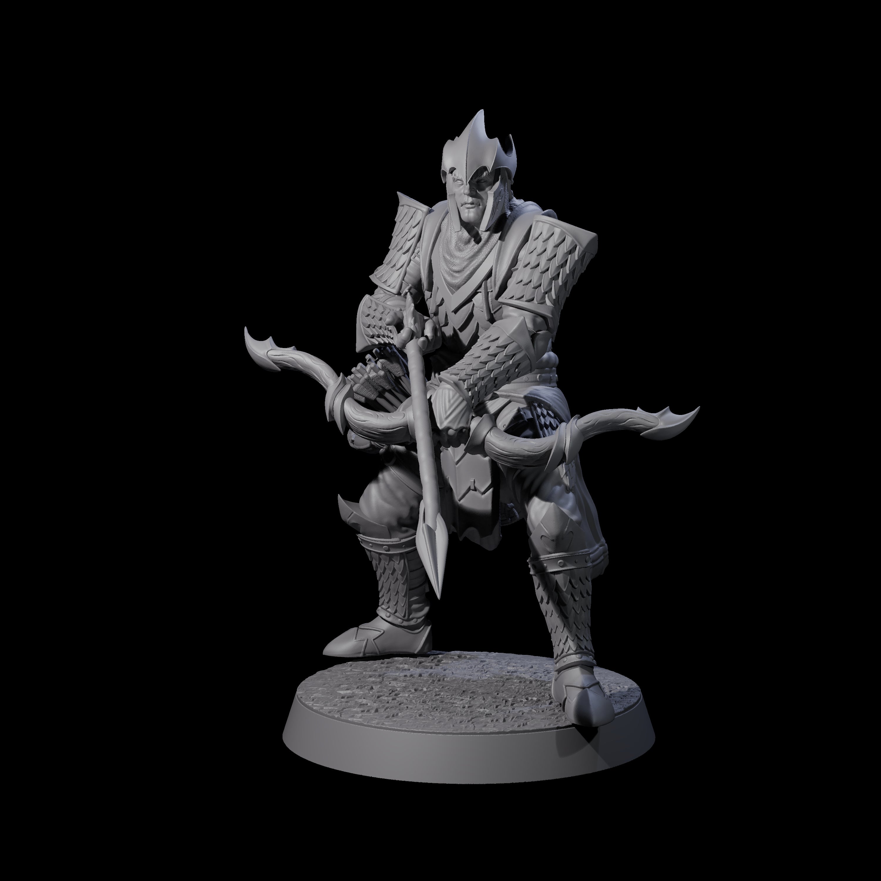 Dragon Archer A Miniature for Dungeons and Dragons, Pathfinder or other TTRPGs