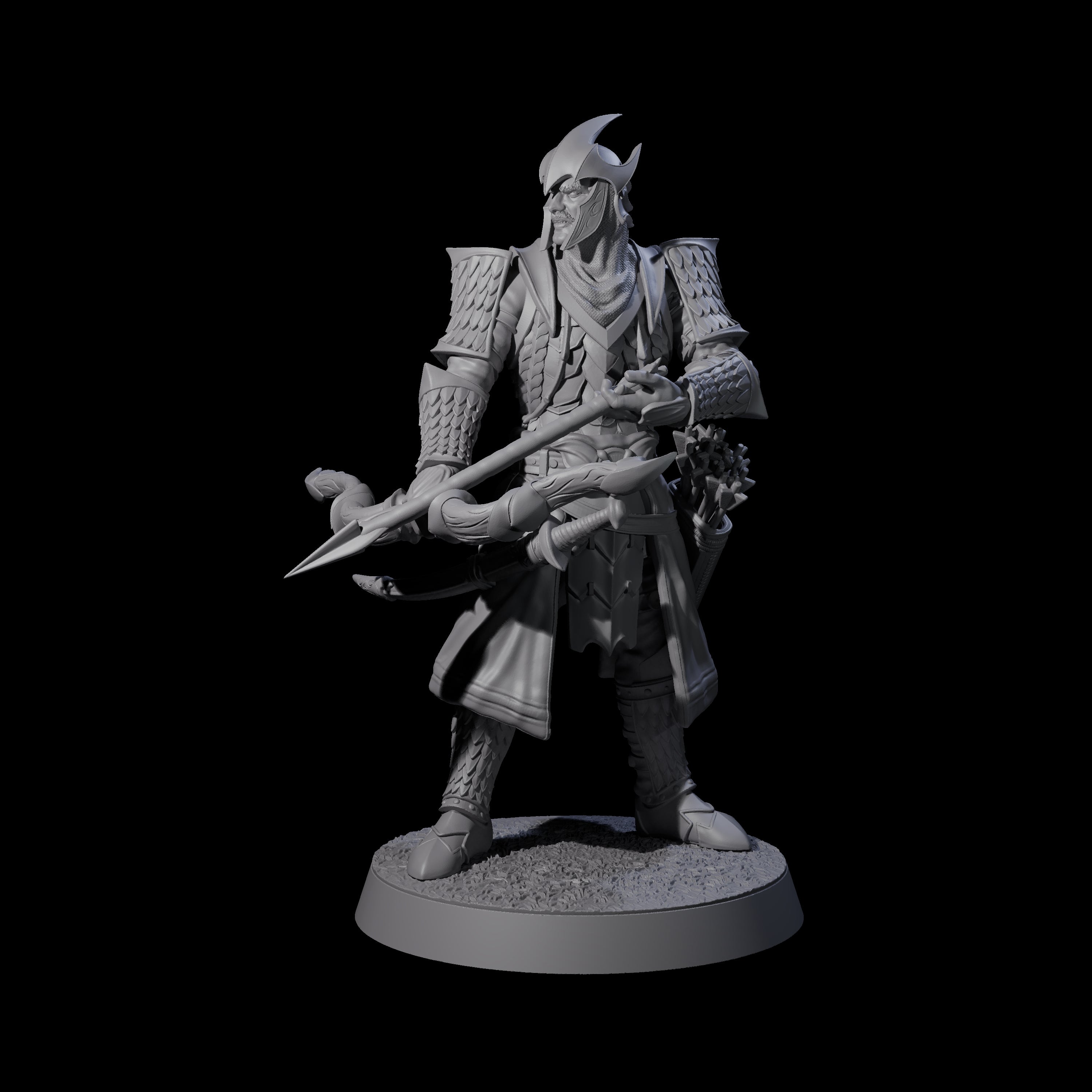 Dragon Archer B Miniature for Dungeons and Dragons, Pathfinder or other TTRPGs
