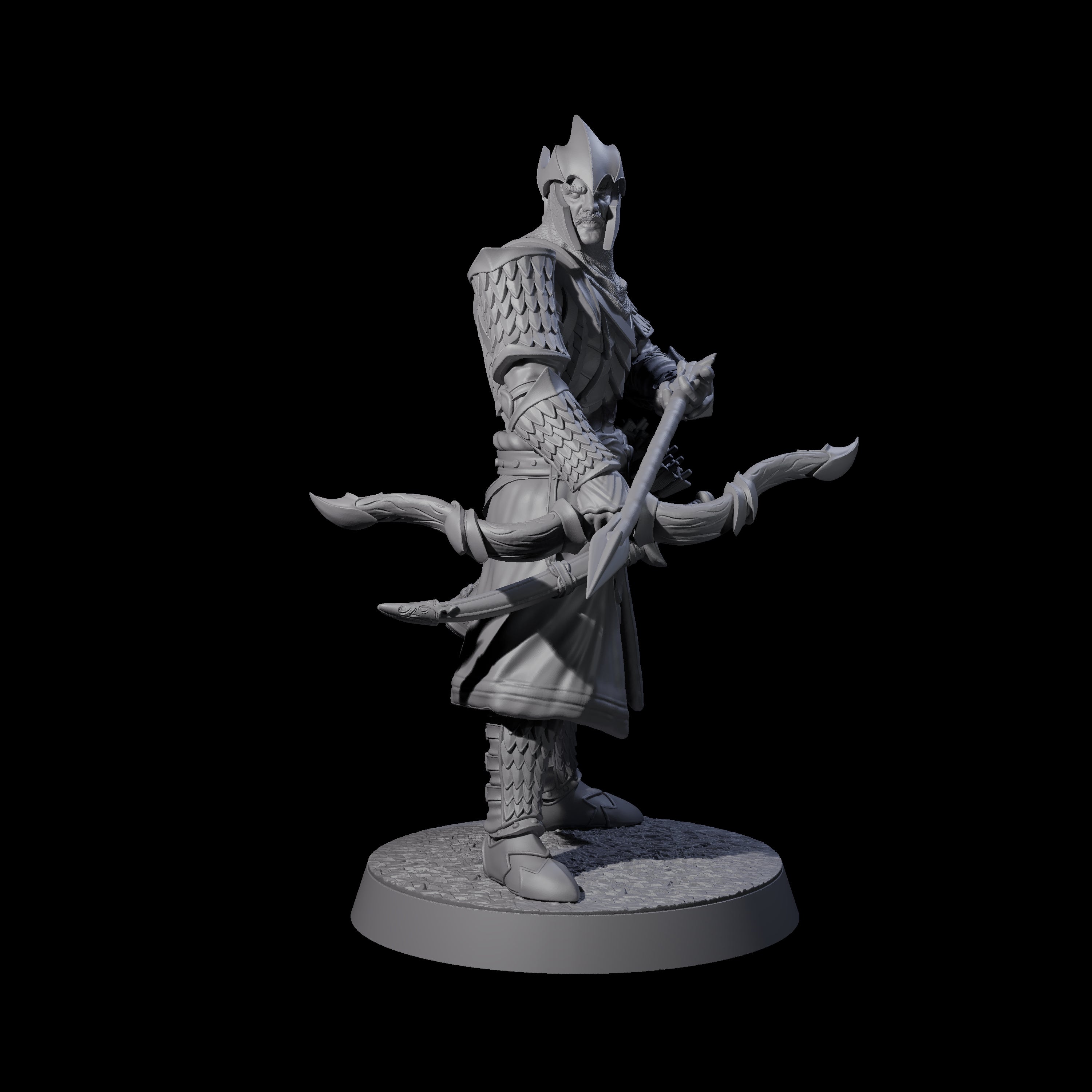 Dragon Archer B Miniature for Dungeons and Dragons, Pathfinder or other TTRPGs