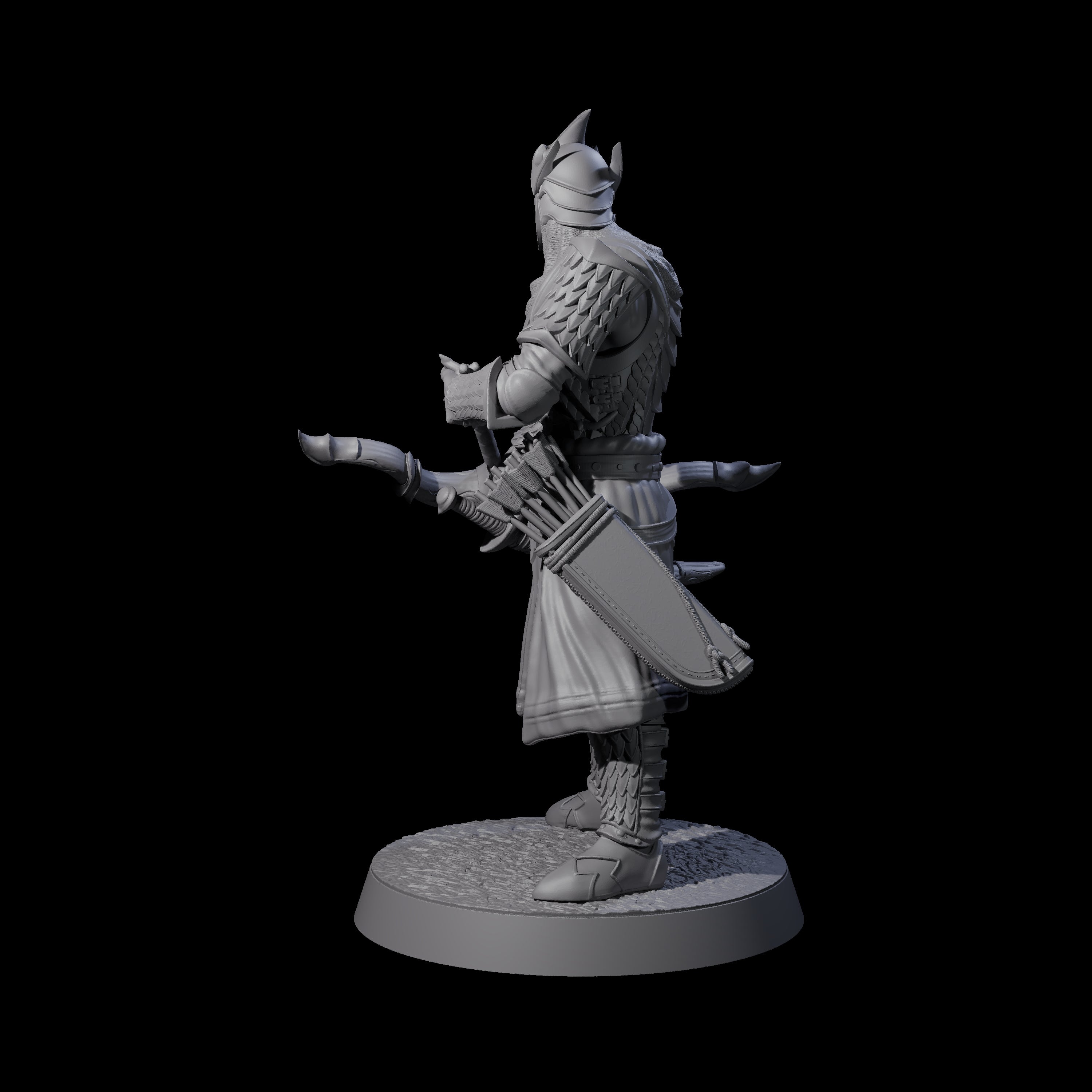 Dragon Archer B Miniature for Dungeons and Dragons, Pathfinder or other TTRPGs
