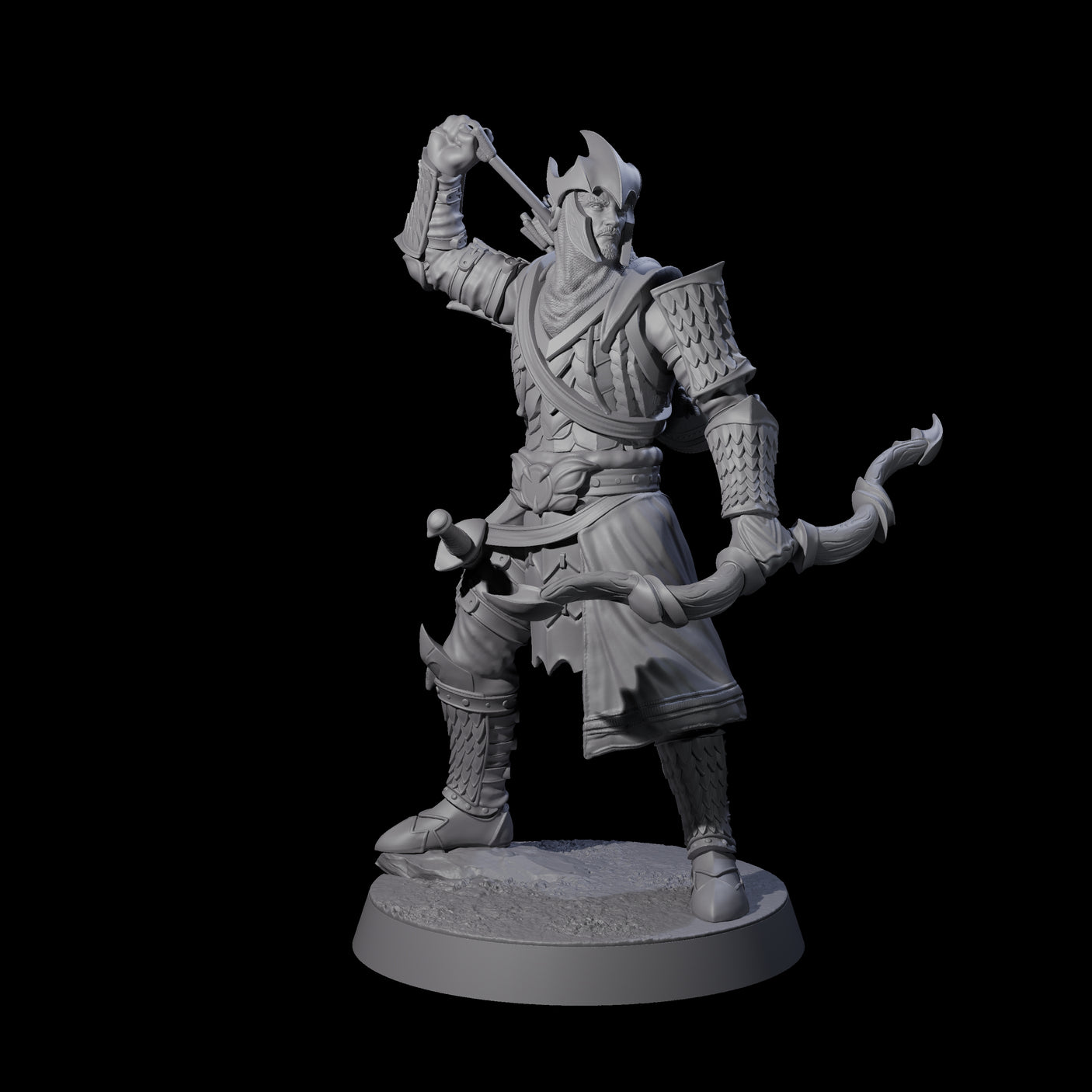 Dragon Archer C Miniature for Dungeons and Dragons, Pathfinder or other TTRPGs