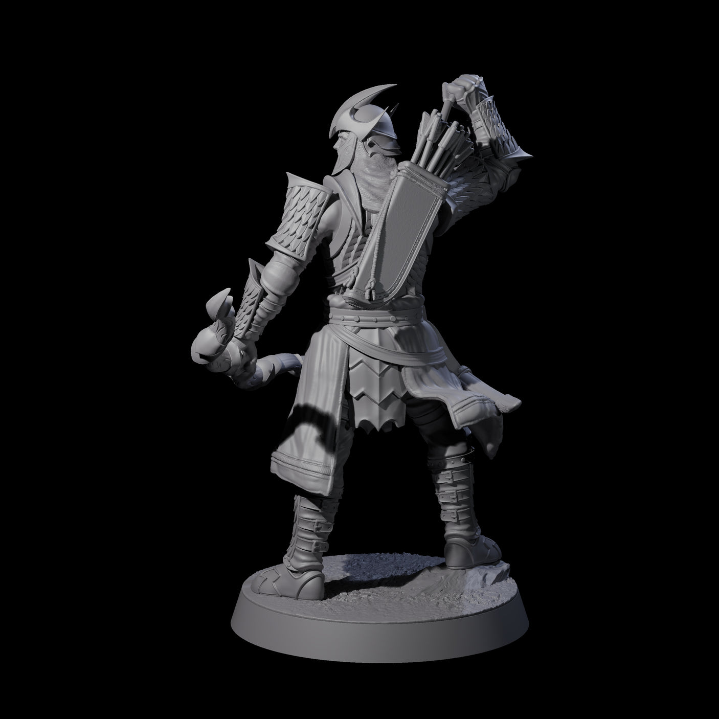 Dragon Archer C Miniature for Dungeons and Dragons, Pathfinder or other TTRPGs