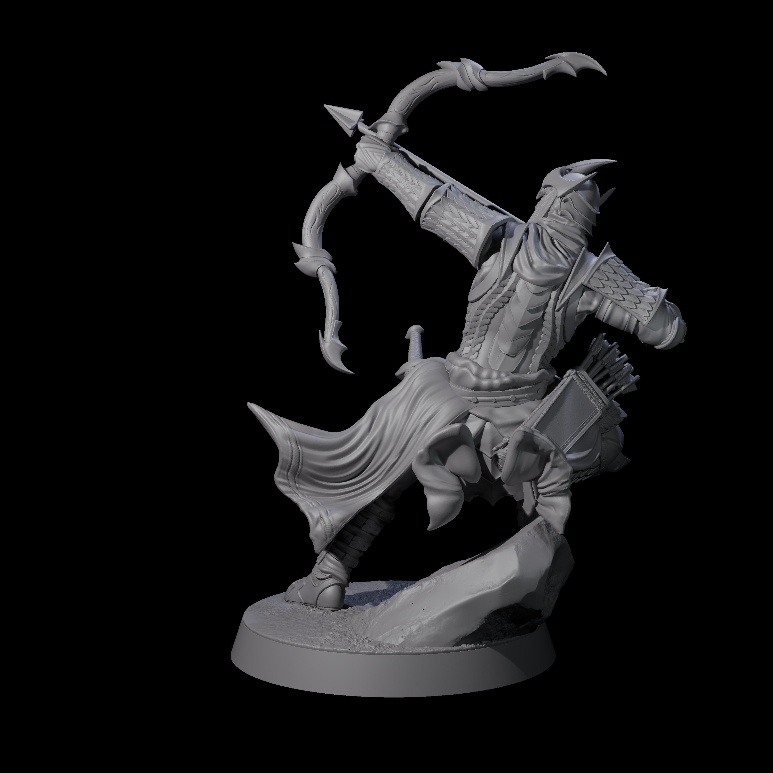 Dragon Archer E Miniature for Dungeons and Dragons, Pathfinder or other TTRPGs