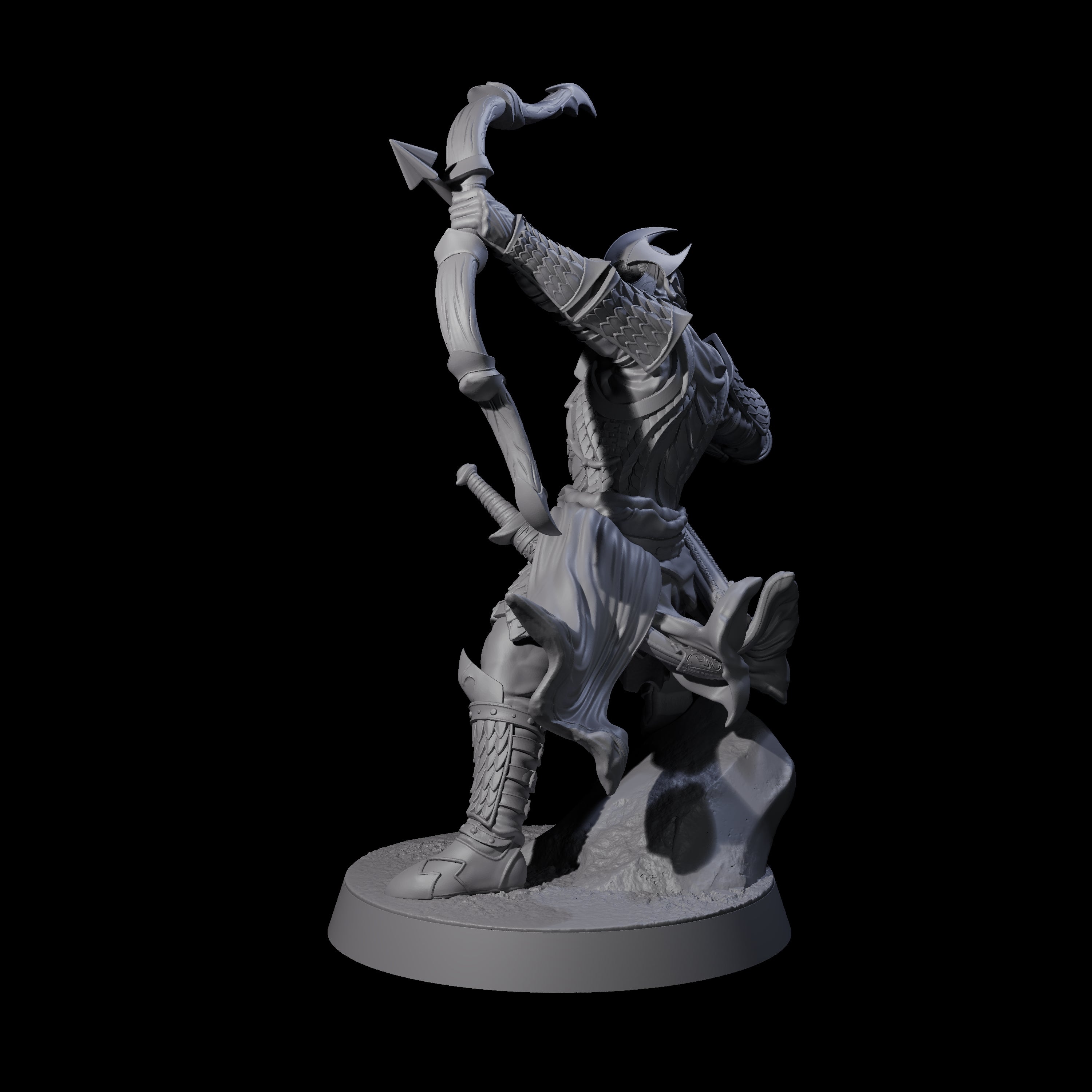Dragon Archer E Miniature for Dungeons and Dragons, Pathfinder or other TTRPGs