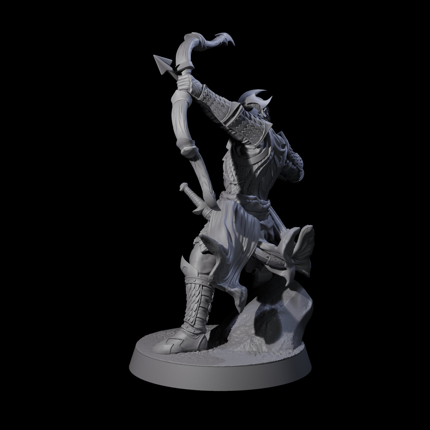 Dragon Archer E Miniature for Dungeons and Dragons, Pathfinder or other TTRPGs