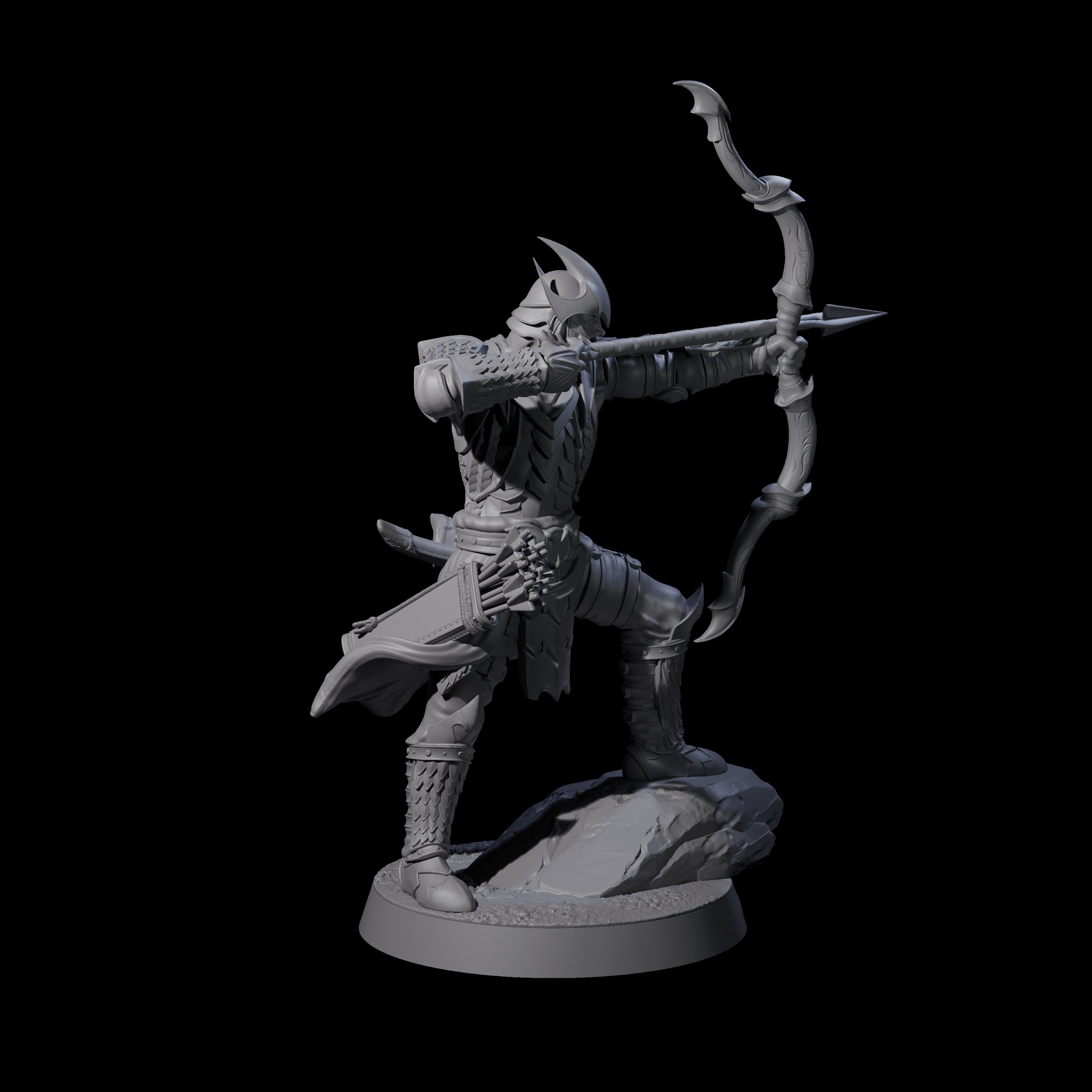 Dragon Archer F Miniature for Dungeons and Dragons, Pathfinder or other TTRPGs